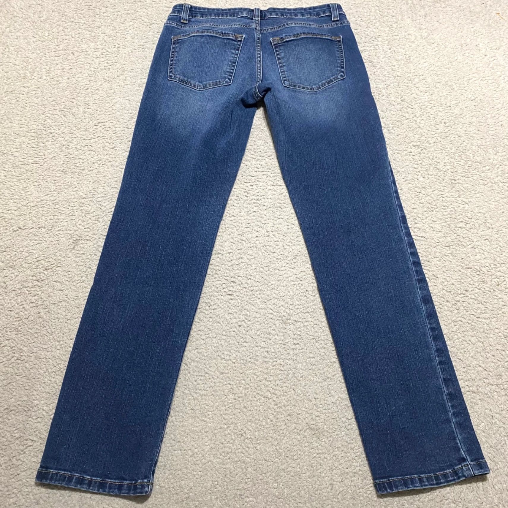 Apt. 9 Apt. 9 Womens Jeans Blue Denim Medium Wash Straight Crop Low Rise Distinct 5-Pocket Design 27 In Inseam Size 26" / US 2 / IT 38 - 2 Thumbnail