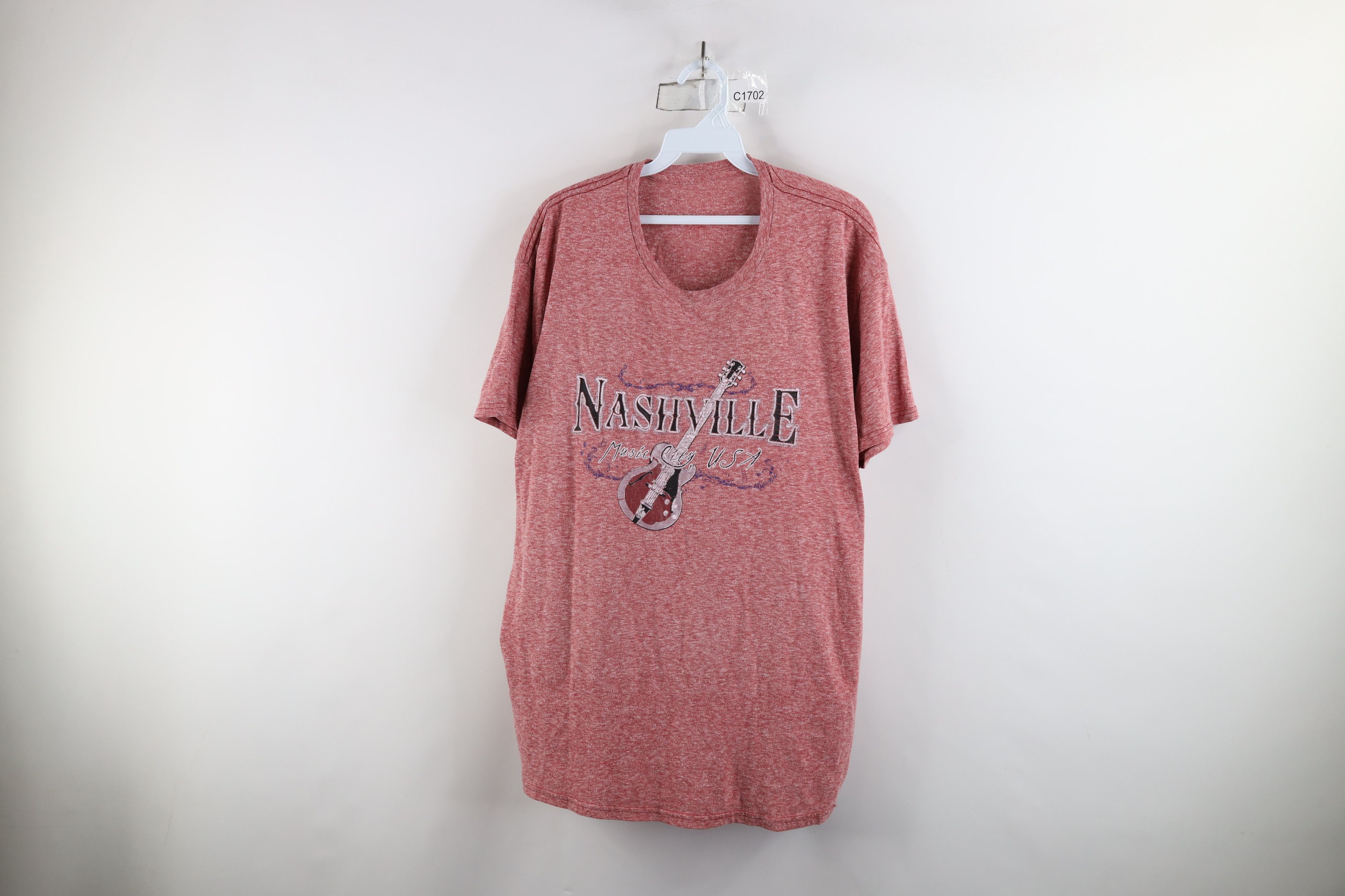 Vintage Vintage 90s Streetwear Nashville City Jersey Knit T-Shirt Size US L / EU 52-54 / 3 - 1 Thumbnail
