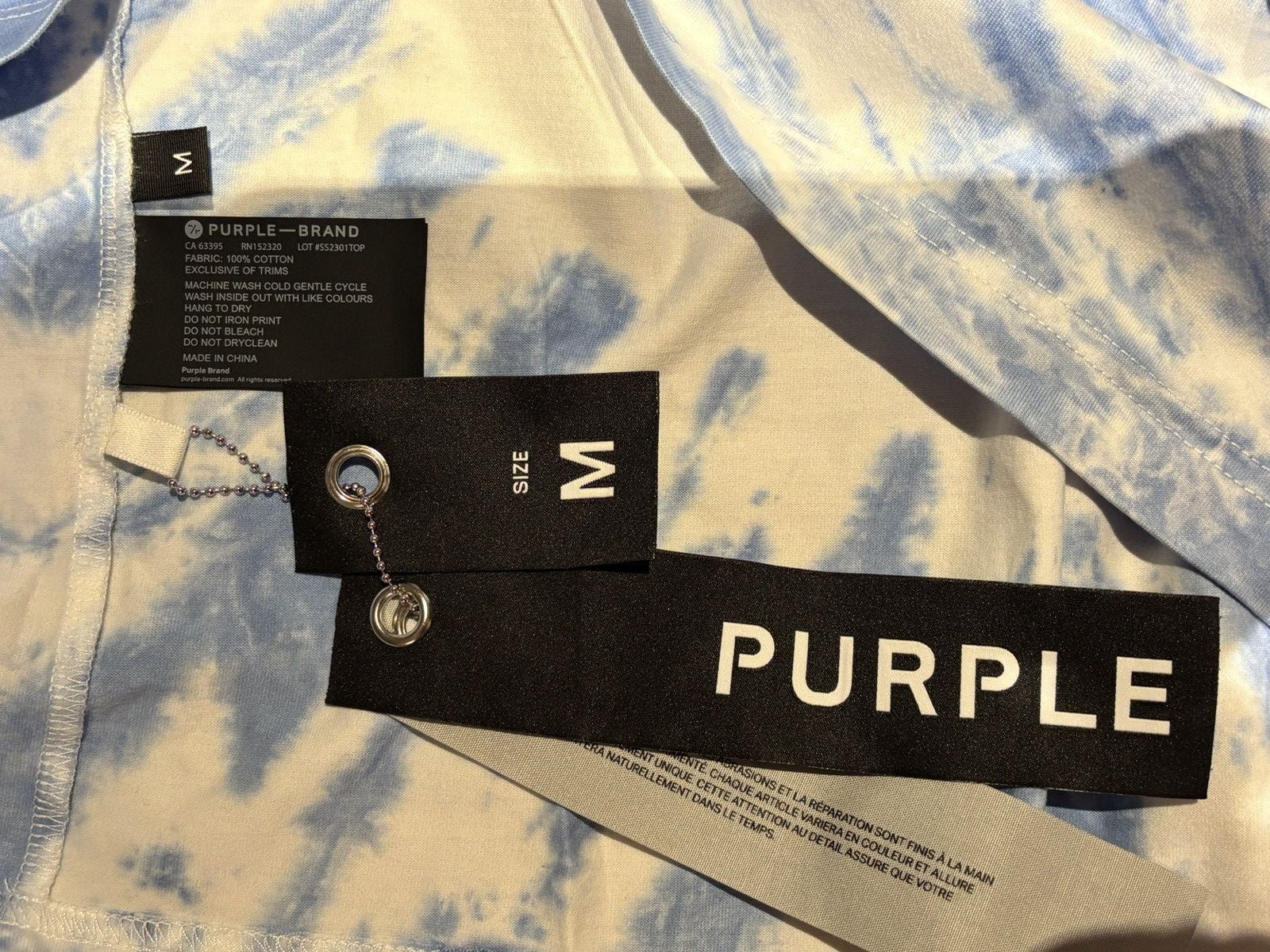 Purple Brand Purple Brand Black Label Blue Tie Dye Long Sleeve Tee NWT Size US M / EU 48-50 / 2 - 4 Thumbnail