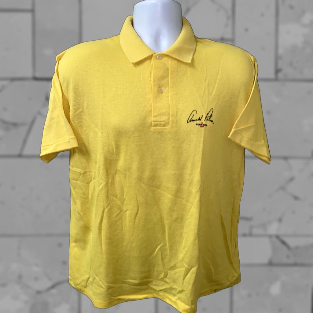 Vintage VINTAGE Arnold Palmer By Robert Bruce Mens Yellow Short Sleeve Polo Shirt XL Size US XL / EU 56 / 4 - 1 Thumbnail