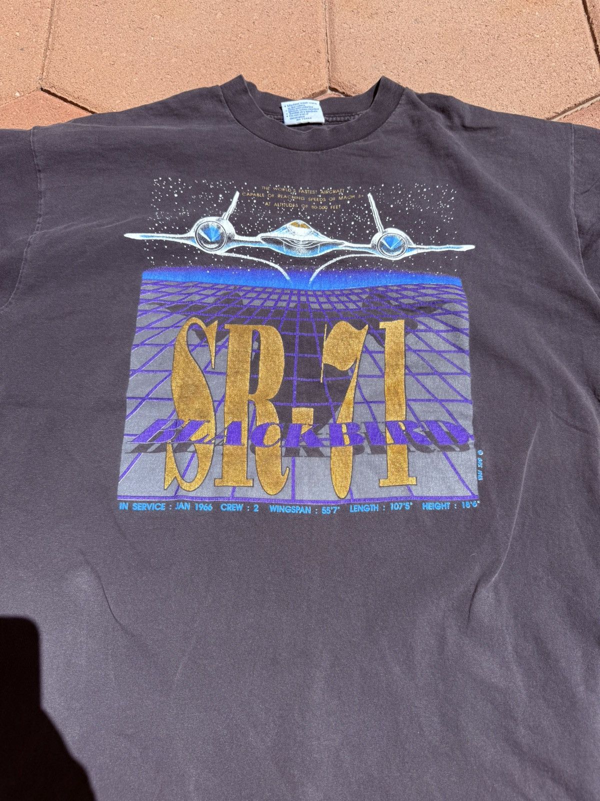 Vintage Vintage 90’s Air Force SR-71 Blackbird Tee Size US XL / EU 56 / 4 - 2 Thumbnail