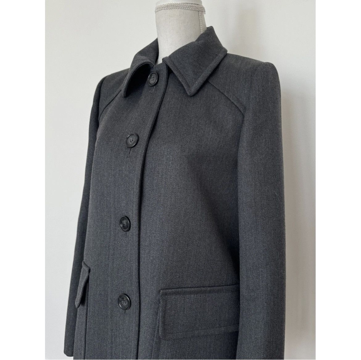 Miu Miu Miu Miu Wool Coat - Grey Size L / US 10 / IT 46 - 3 Thumbnail