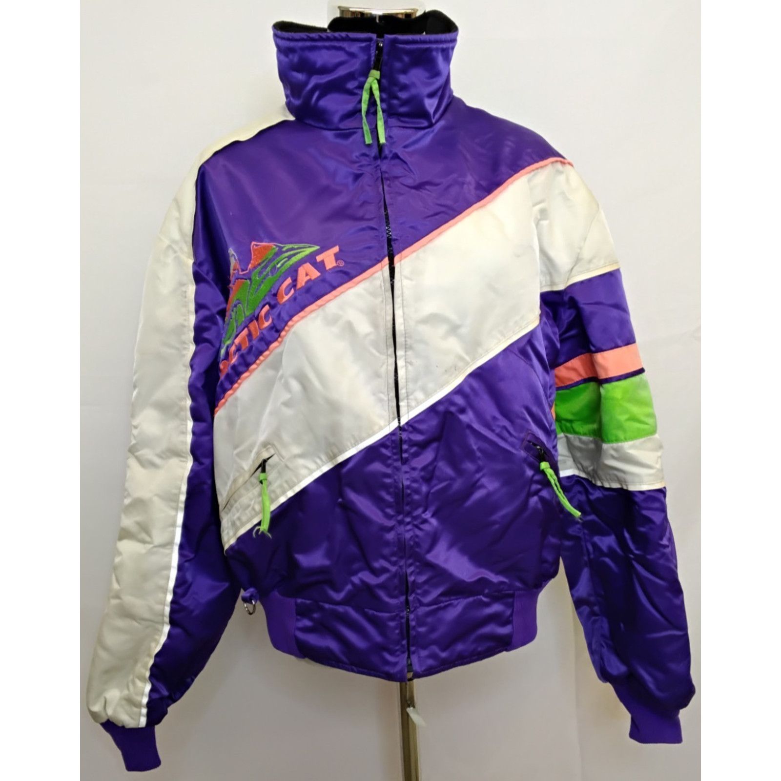 Other Arctic Cat Snowmobile Jacket Women L Purple Embroidered VTG Size L / US 10 / IT 46 - 2 Thumbnail