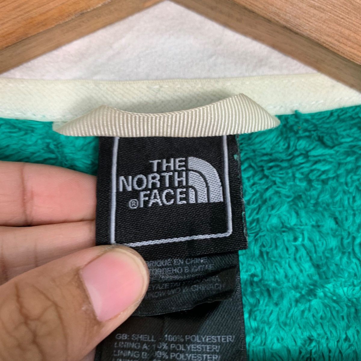 The North Face THE NORTH FACE Embroidery Logo Green Fleece Jacket #0239-C11 Size S / US 4 / IT 40 - 16 Thumbnail