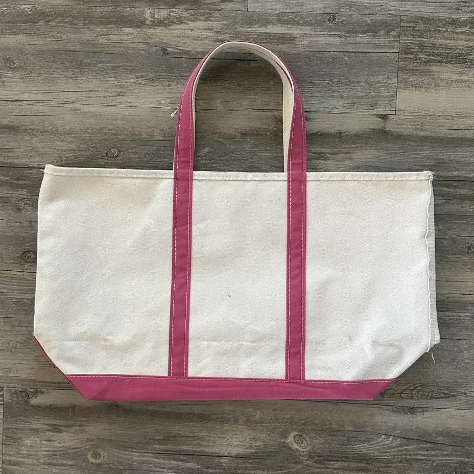 L.L. Bean Vintage L.L. Bean Boat And Tote Pink Canvas Tote Bag XL Size ONE SIZE - 1 Thumbnail