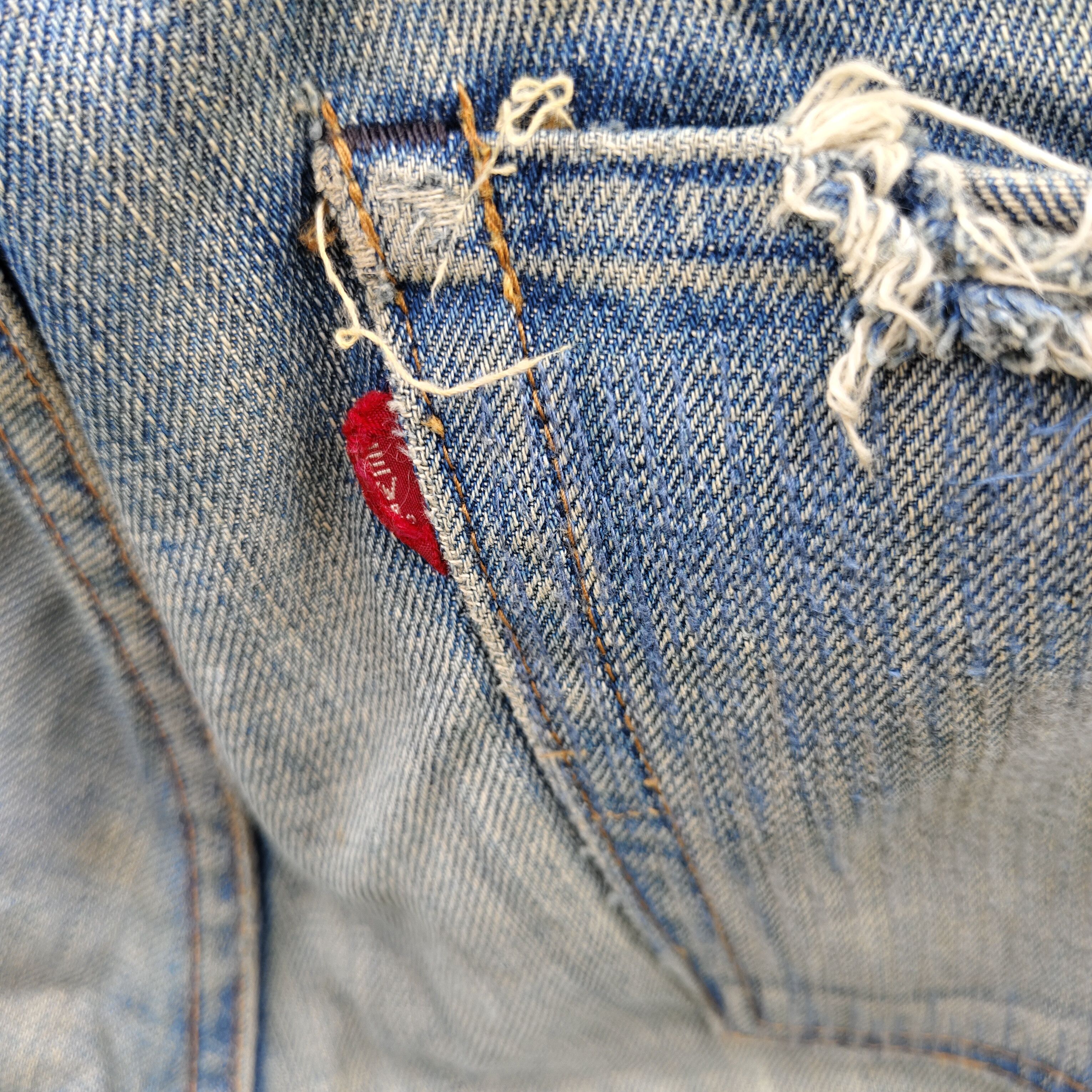 Levi's Vintage Levi's Big E Lot 66501 Distressed Selvedge Jean Size US 30 / EU 46 - 9 Thumbnail