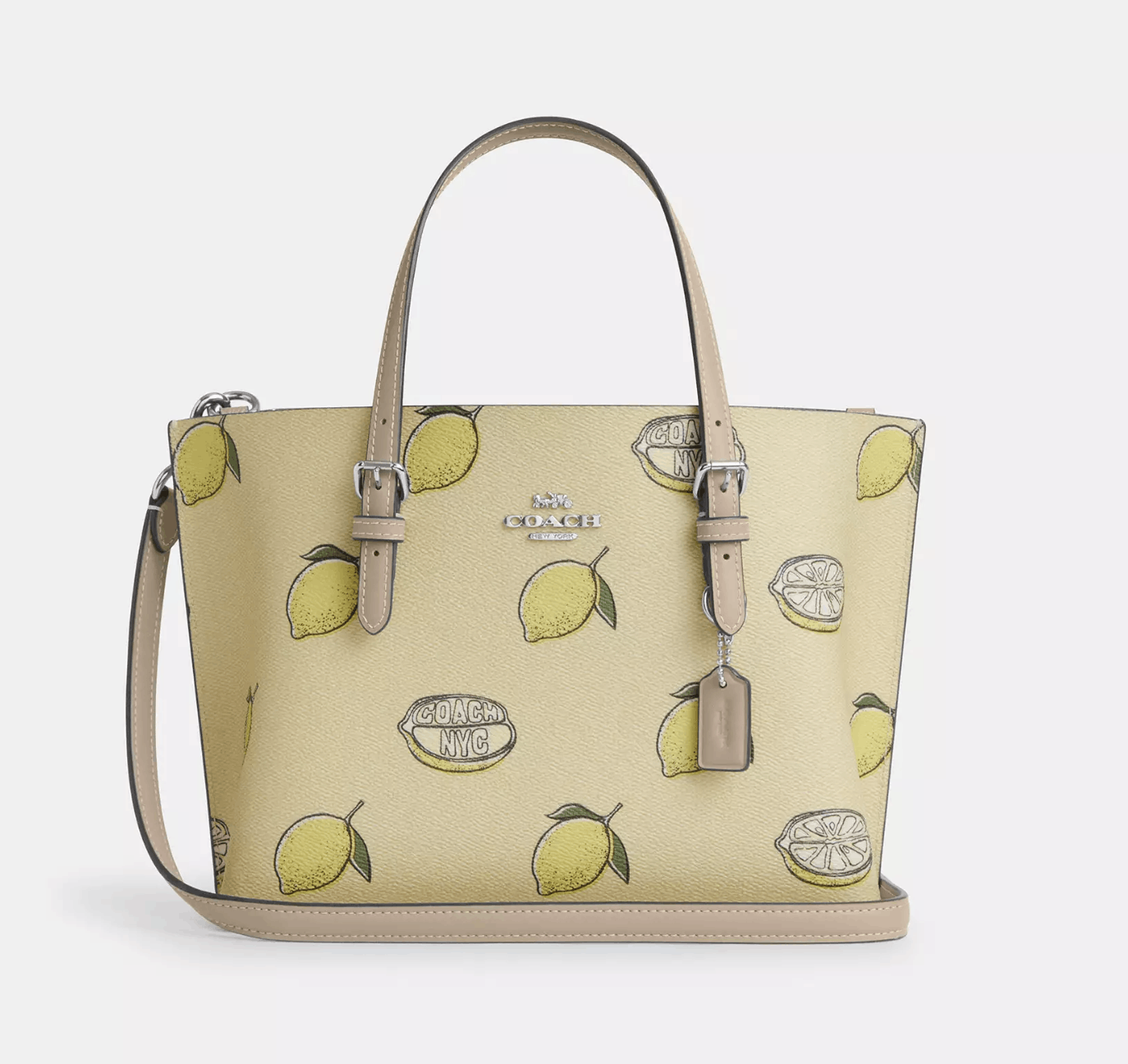 Coach Mollie Tote Bag 25 With Lemon Print CAL78 Size ONE SIZE - 7 Thumbnail