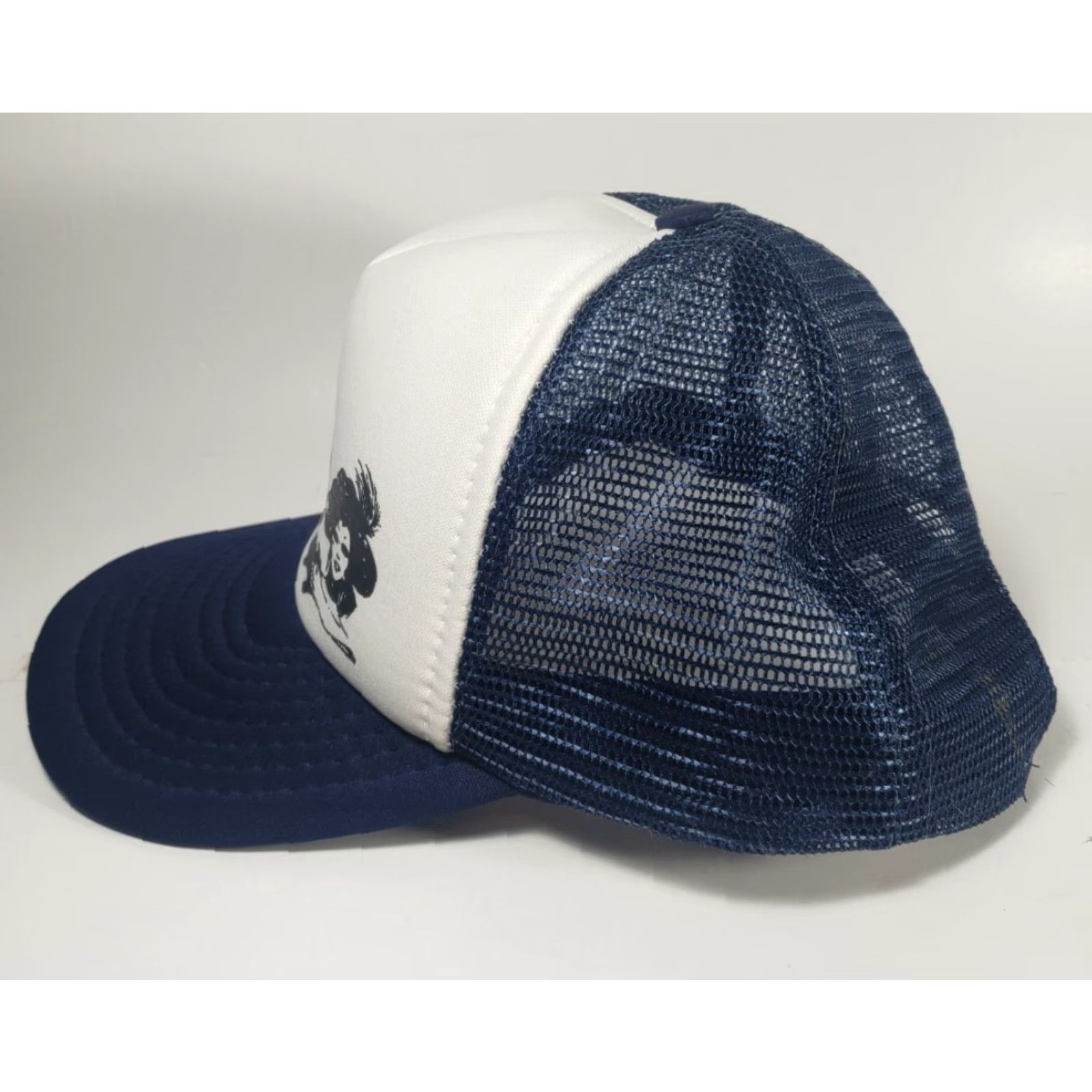 Vintage VINTAGE Speedway 80s Sassy Sally's Casino Las Vegas Nevada Trucker Hat Snapback Cap Blue Navy Blue Adjustable Snapback Hat Mens One Size Size ONE SIZE - 6 Thumbnail
