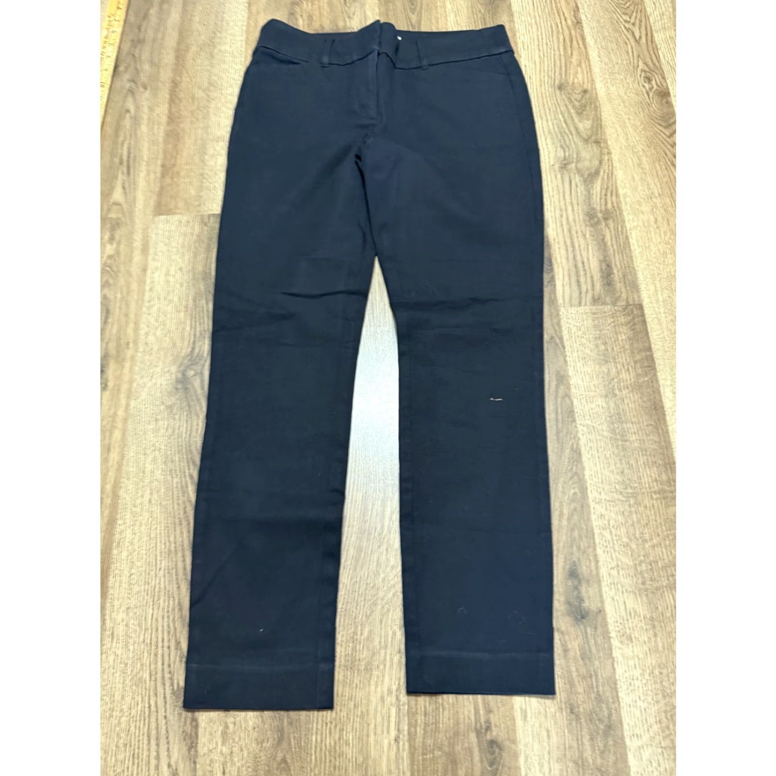 Ann Taylor LOFT Pants Women Size 2 Black Skinny Ankle Flat Front Casual Pants - Regular Inseam 26 in Size 26" / US 2 / IT 38 - 2 Thumbnail