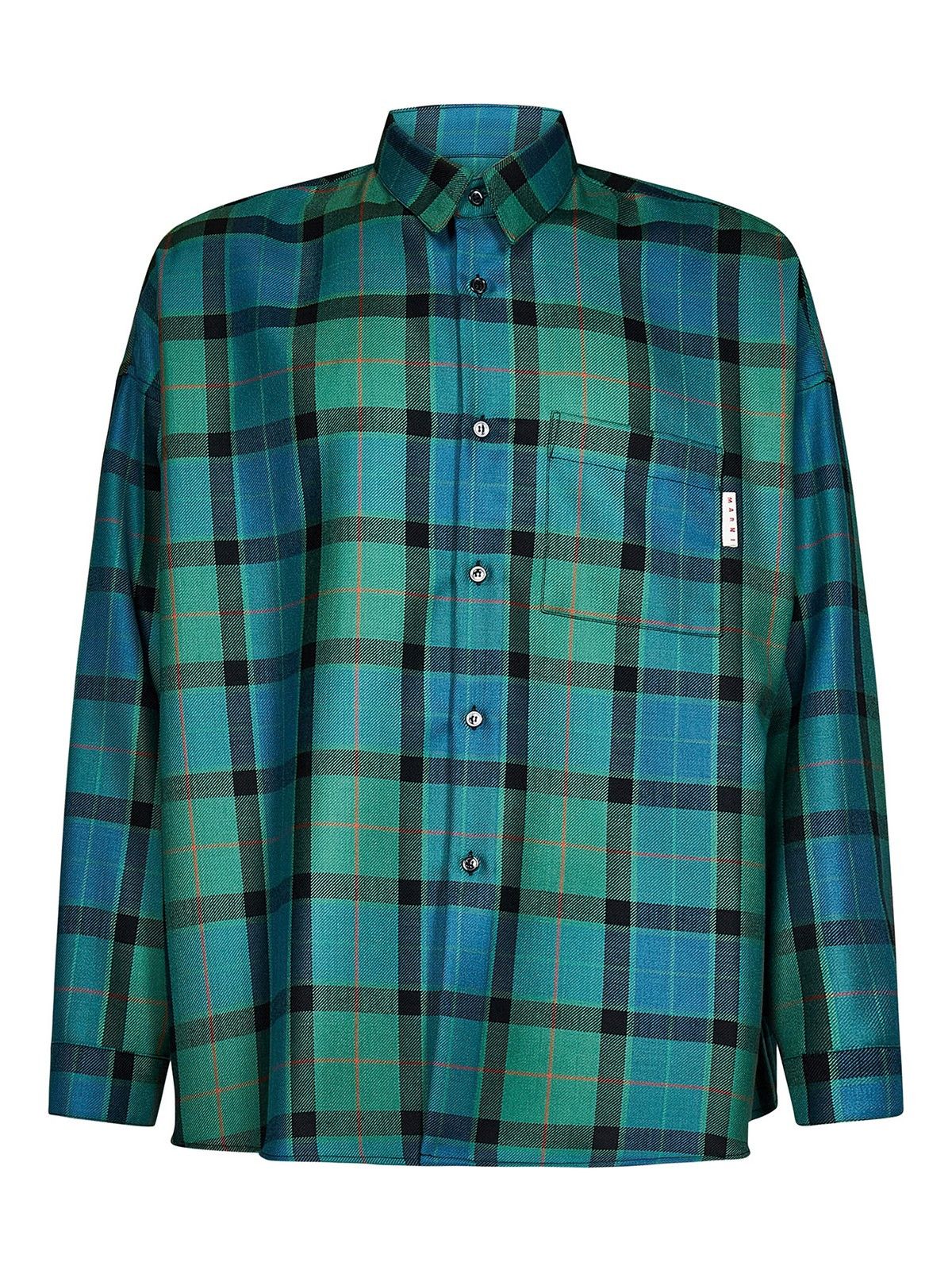 Marni o1y0225 Checked Shirt in Multicolor Size US M / EU 48-50 / 2 - 1 Thumbnail