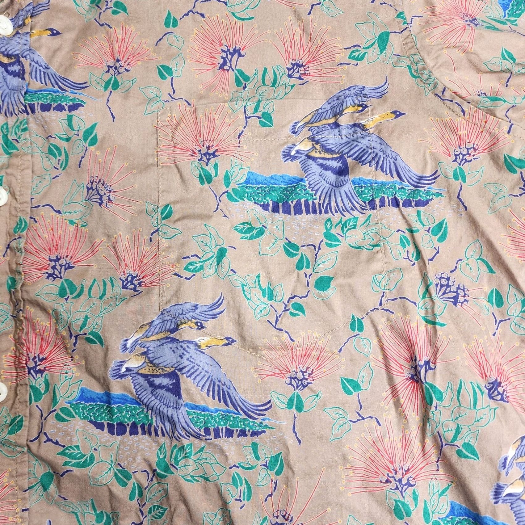 Reyn Spooner Reyn Spooner Shirt XL Cotton Hawaiian Bird Floral Short Sleeve Button-Up Men Multicolor Floral Hawaiian 90s Size US XL / EU 56 / 4 - 7 Thumbnail
