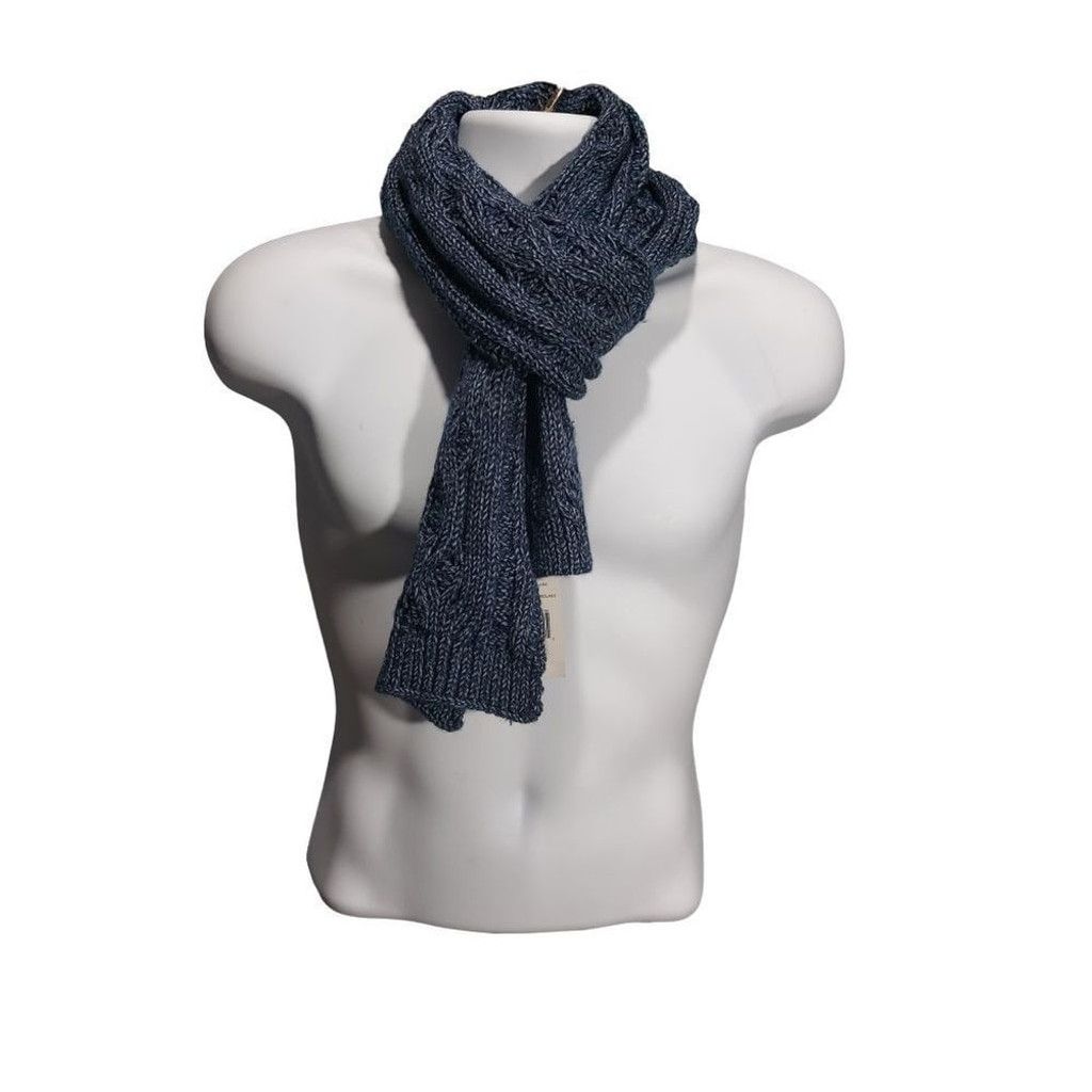 Chaps Ralph Lauren Men's Chaps knitted blue scarf Size ONE SIZE - 1 Thumbnail