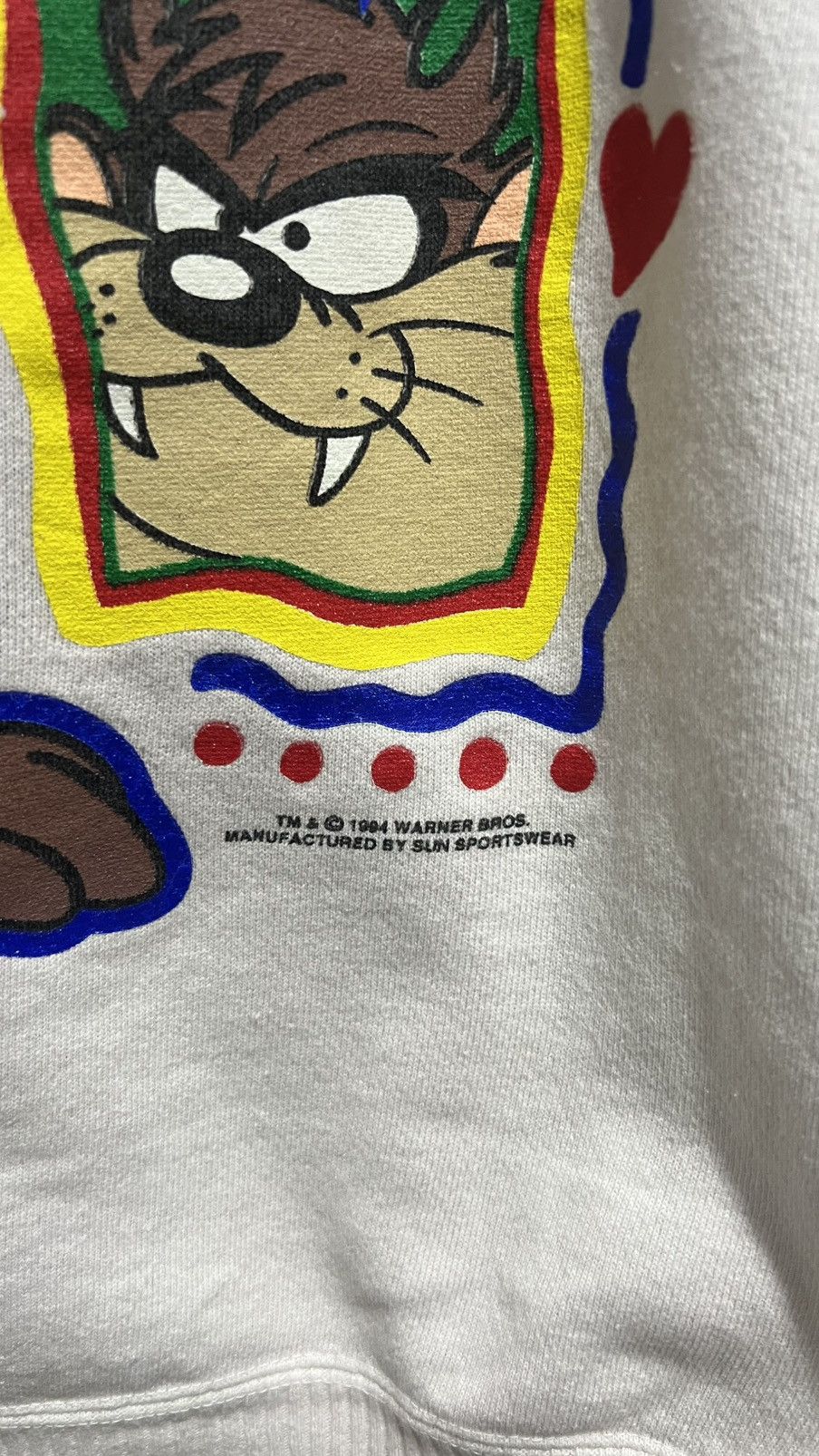 Warner Bros Oversized 1994 Tasmanian Devils Warner Bros Sweatshirt Size US XXL / EU 58 / 5 - 4 Thumbnail