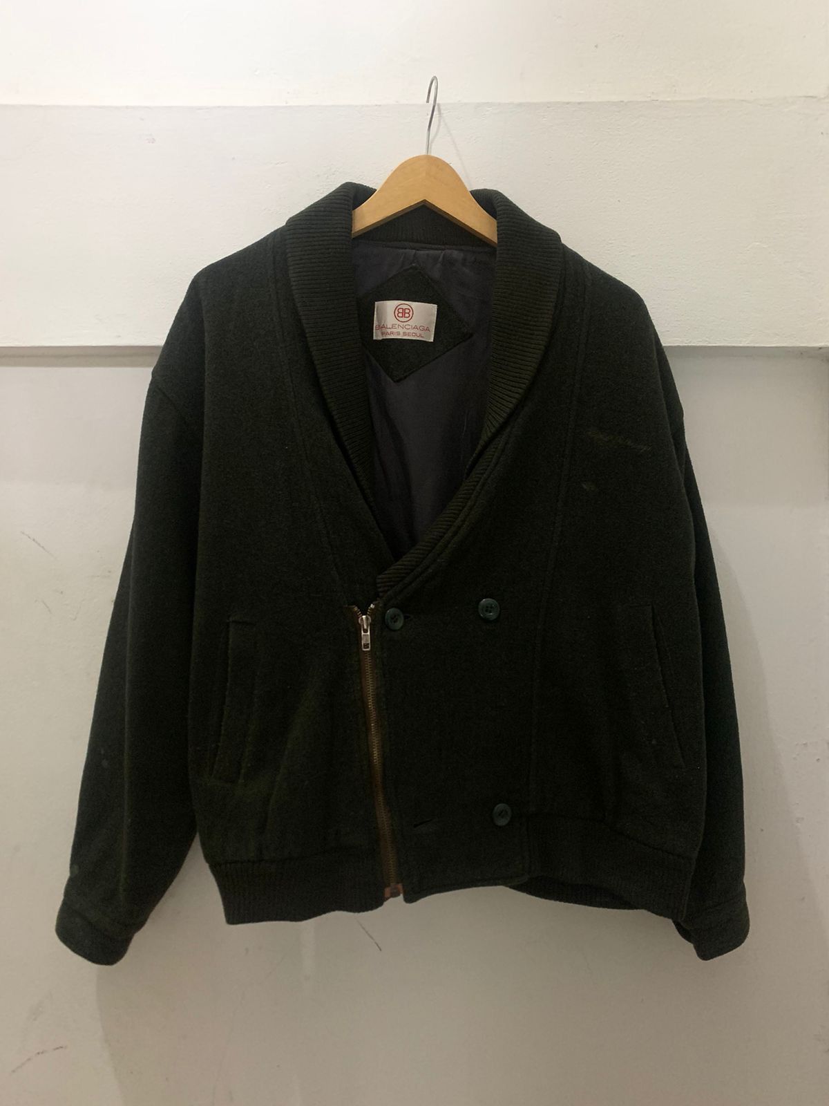 Balenciaga × Vintage Vintage Balenciaga Open Collar Jacket Size US M / EU 48-50 / 2 - 1 Thumbnail