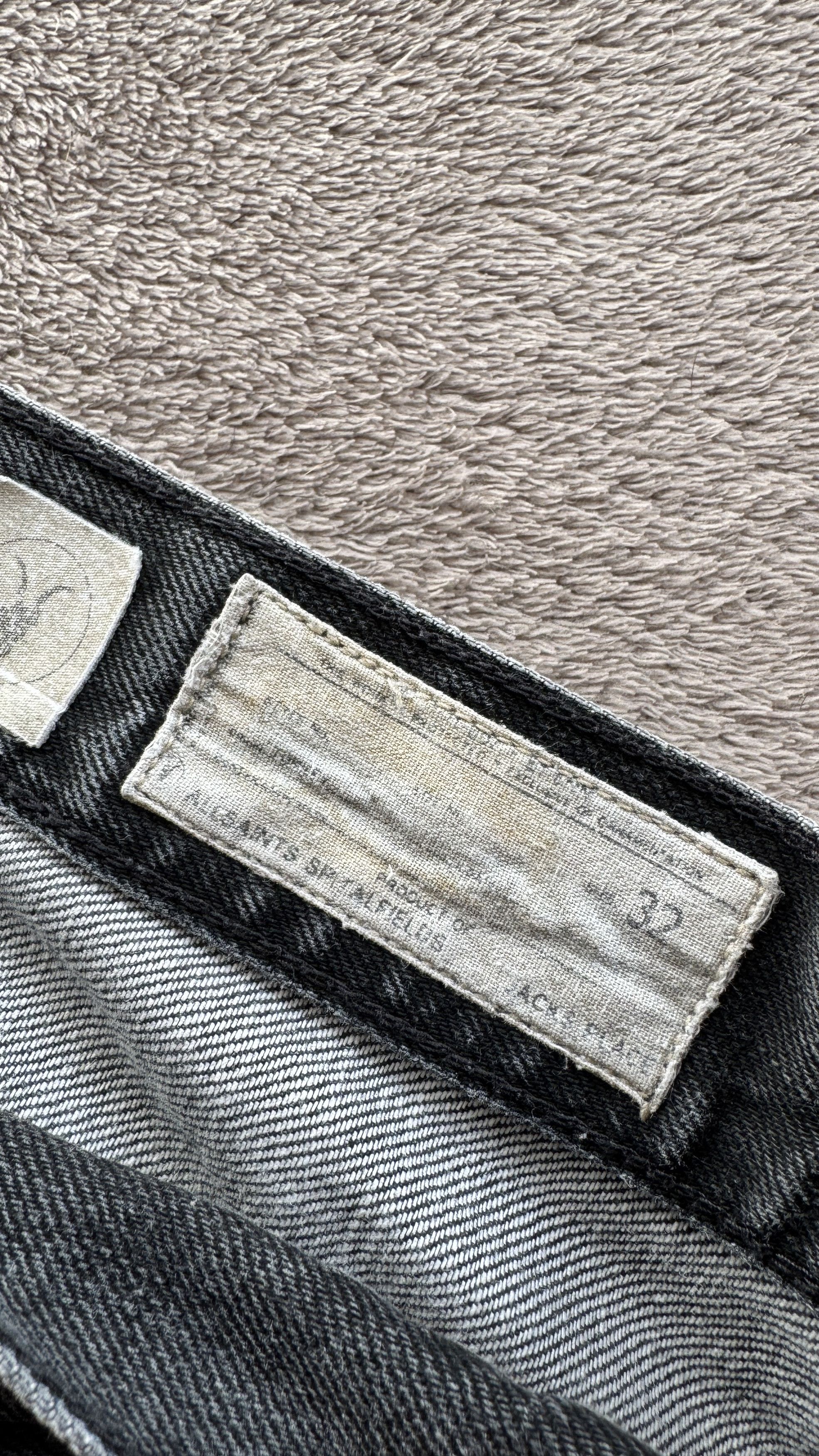 Japanese Brand Helmut Lang Vibe Allsaints Y2K Washed Denim Straight Jeans Size US 32 / EU 48 - 6 Thumbnail