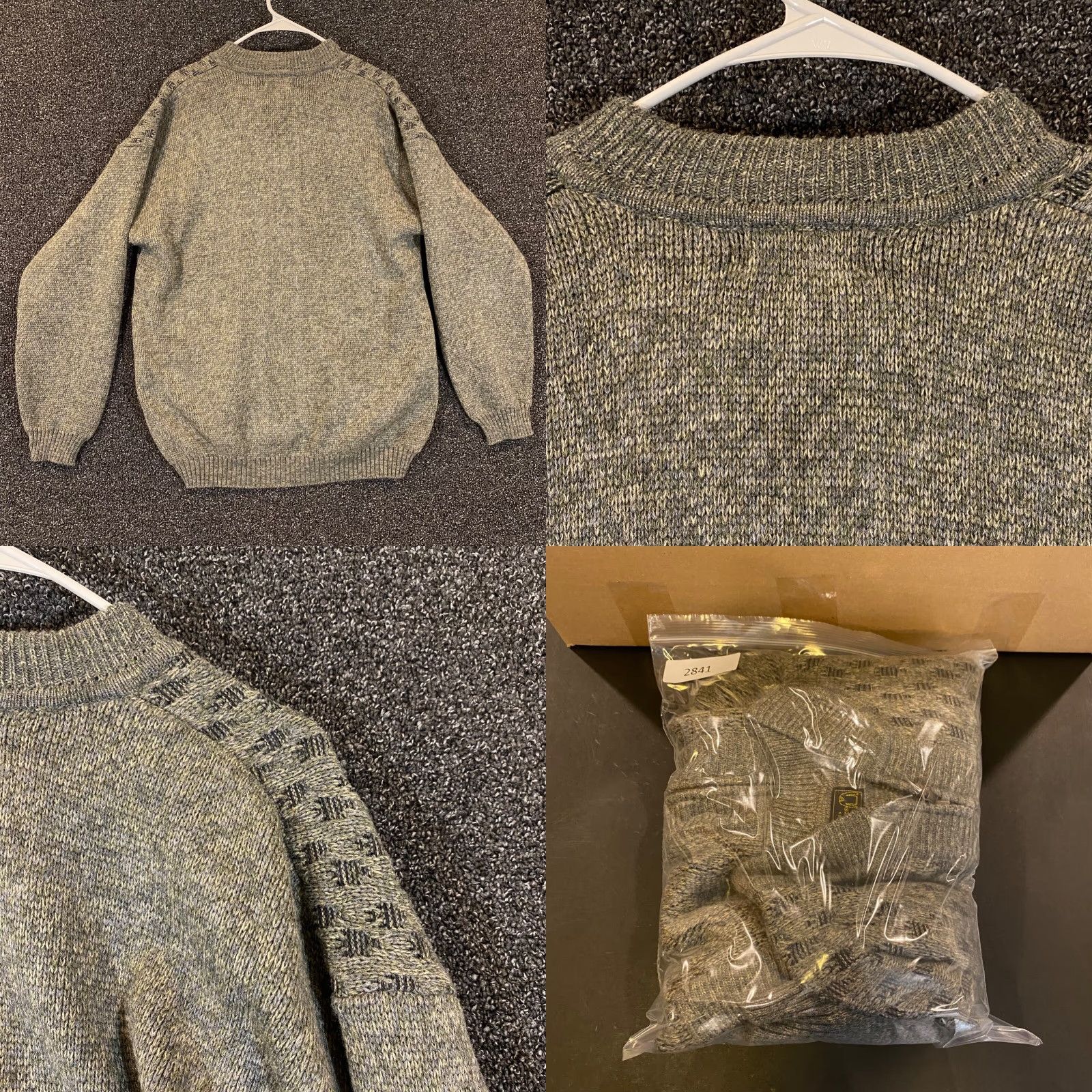 Vintage TEJIDOS Sweater Mens L/XL Gray Brown Wool Blend Liliana Full Zip Long Sleeve Size US L / EU 52-54 / 3 - 8 Thumbnail