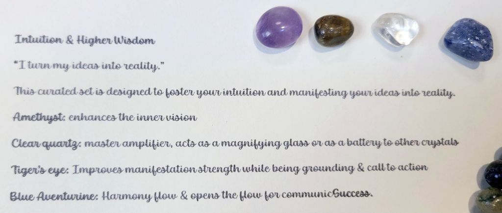 Handmade Intent Beaded Bracelet With Tumbled Crystals & Card Size ONE SIZE - 4 Thumbnail