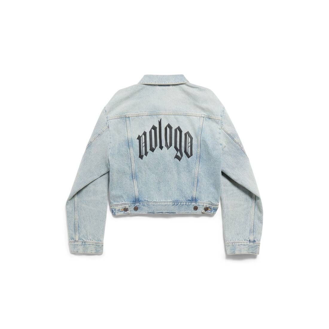 Balenciaga o1tr1nto0426 Nologo Small Fit Jacket in Light Blue Size S / US 4 / IT 40 - 2 Thumbnail
