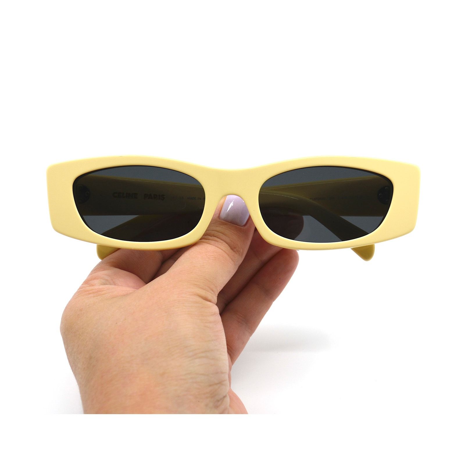 Celine NEW CELINE PARIS CL40245U 39A SHINY BUTTER GREY SUNGLASSES Size ONE SIZE - 13 Thumbnail