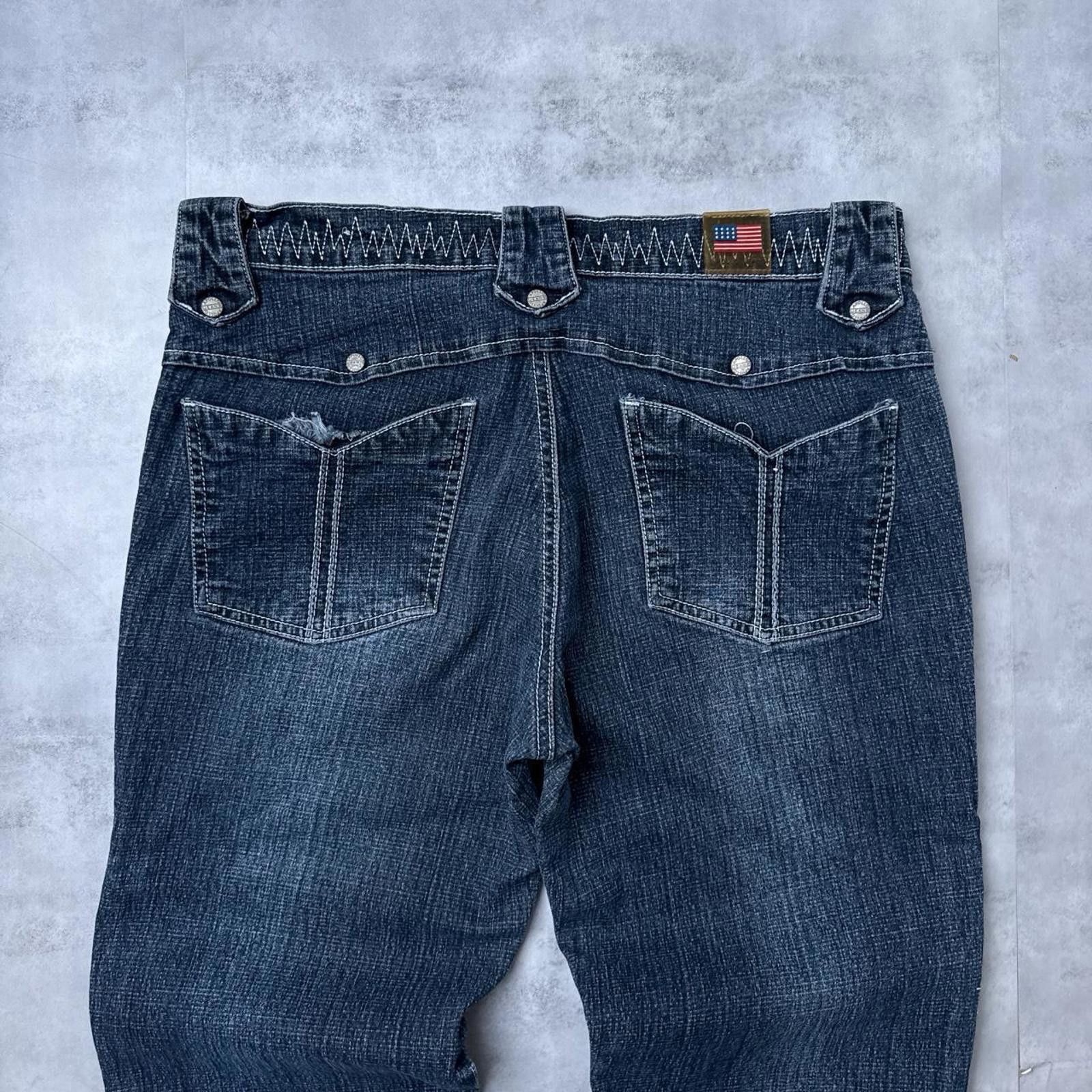 Other Y2K Apollo 00s embroidered denim jeans Size 32" / US 10 / IT 46 - 4 Thumbnail