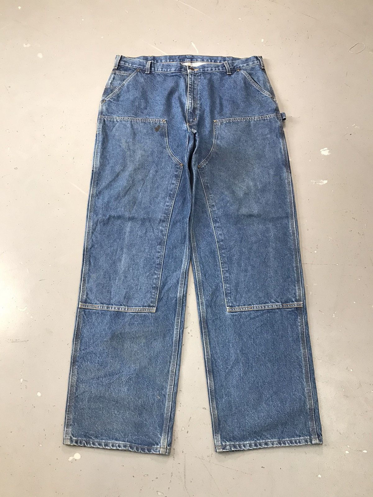 Carhartt × Vintage Vintage Carhartt B73 DST double knee denim Size US 44 / EU 60 - 1 Thumbnail