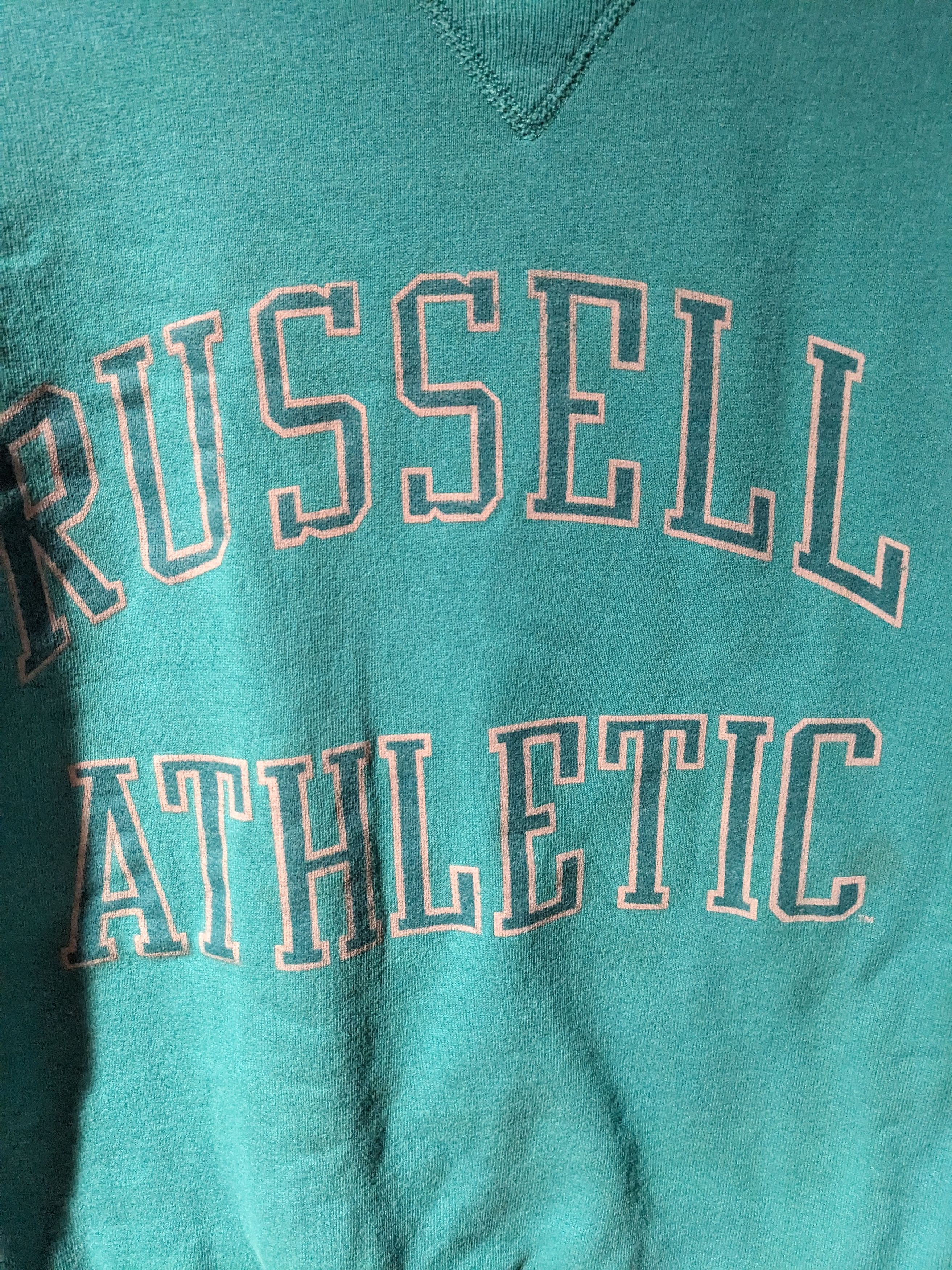 Russell Athletic × Vintage Vintage 90s Russell Athletic Spell Out Logo Sweatshirt Size US S / EU 44-46 / 1 - 2 Thumbnail