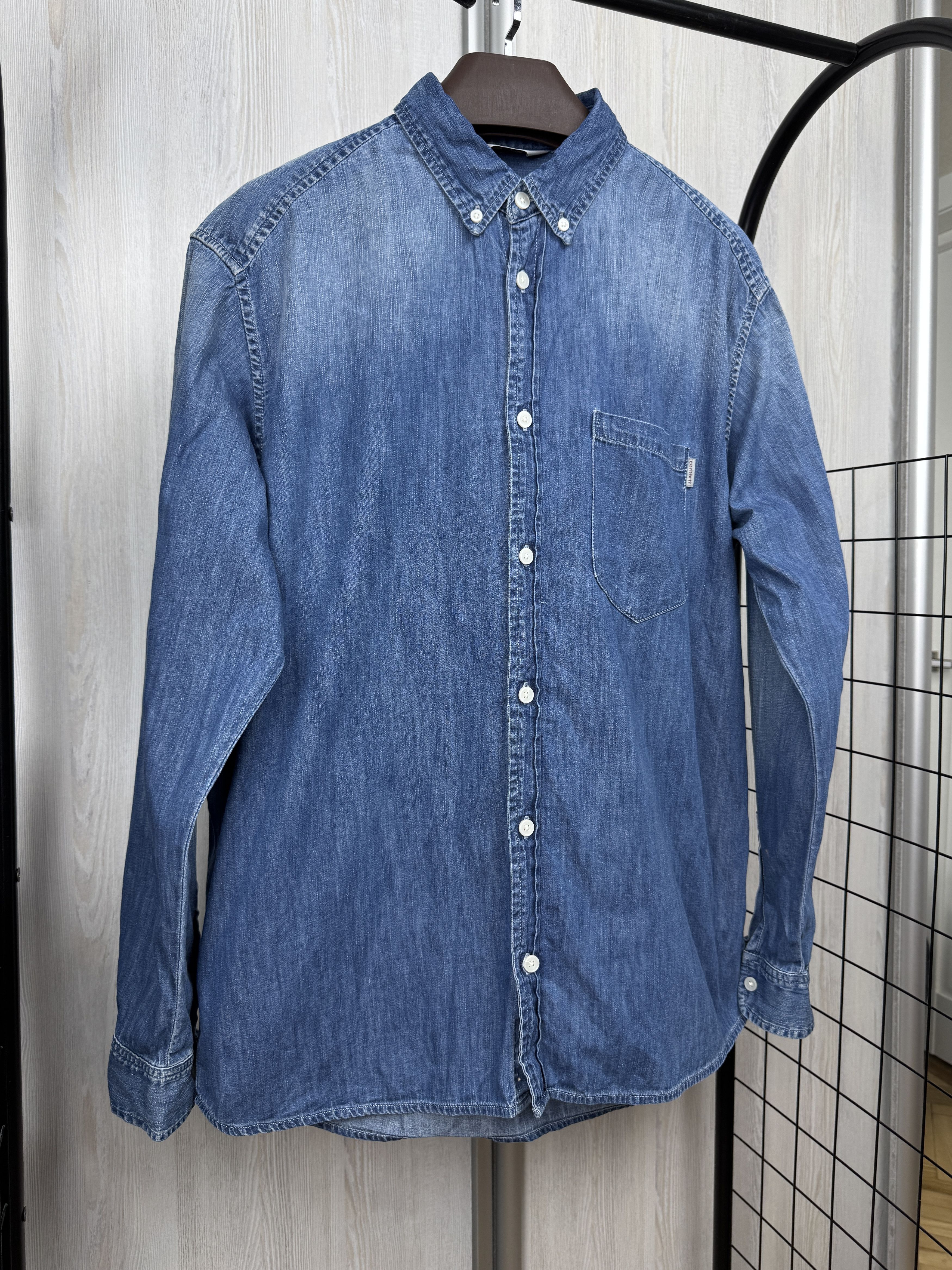 Carhartt Carhartt vintage blue denim button up pocket L/S Civil Shirt Size US XL / EU 56 / 4 - 3 Thumbnail