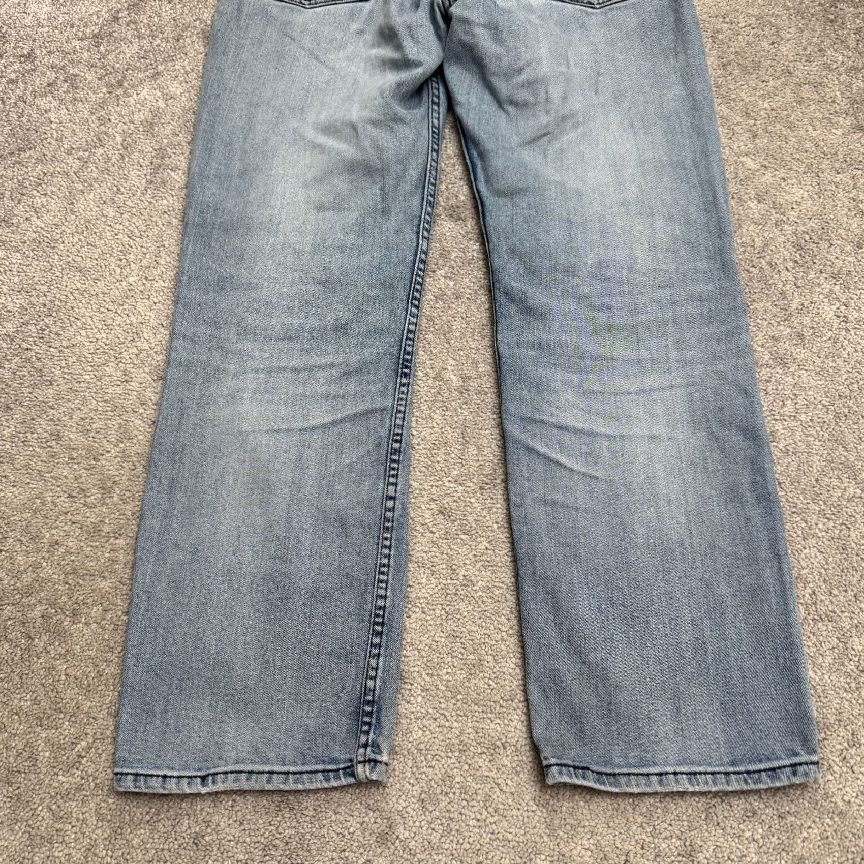 Levi's Levi's 514 Straight Denim Jeans Mens 31x30 Blue Light Wash Cotton Casual Regular Fit Size US 31 - 4 Thumbnail
