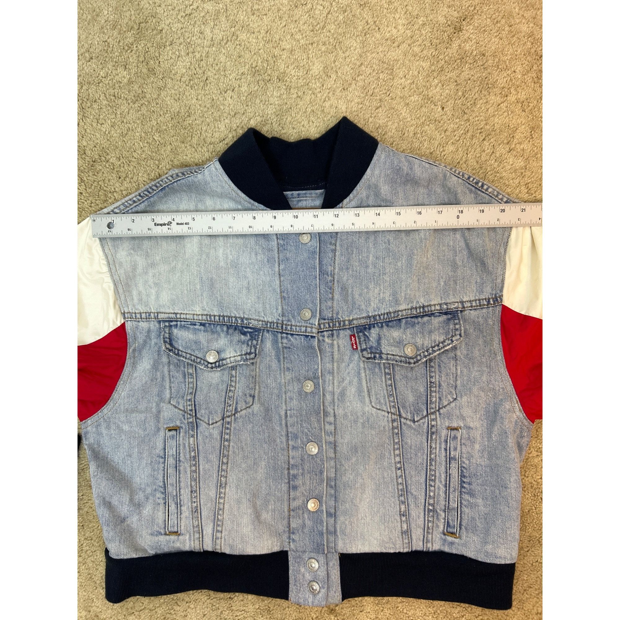 Levi's Levi's Retro 90's Style Denim Trucker Bomber Hybrid Jacket Size L / US 10 / IT 46 - 13 Thumbnail