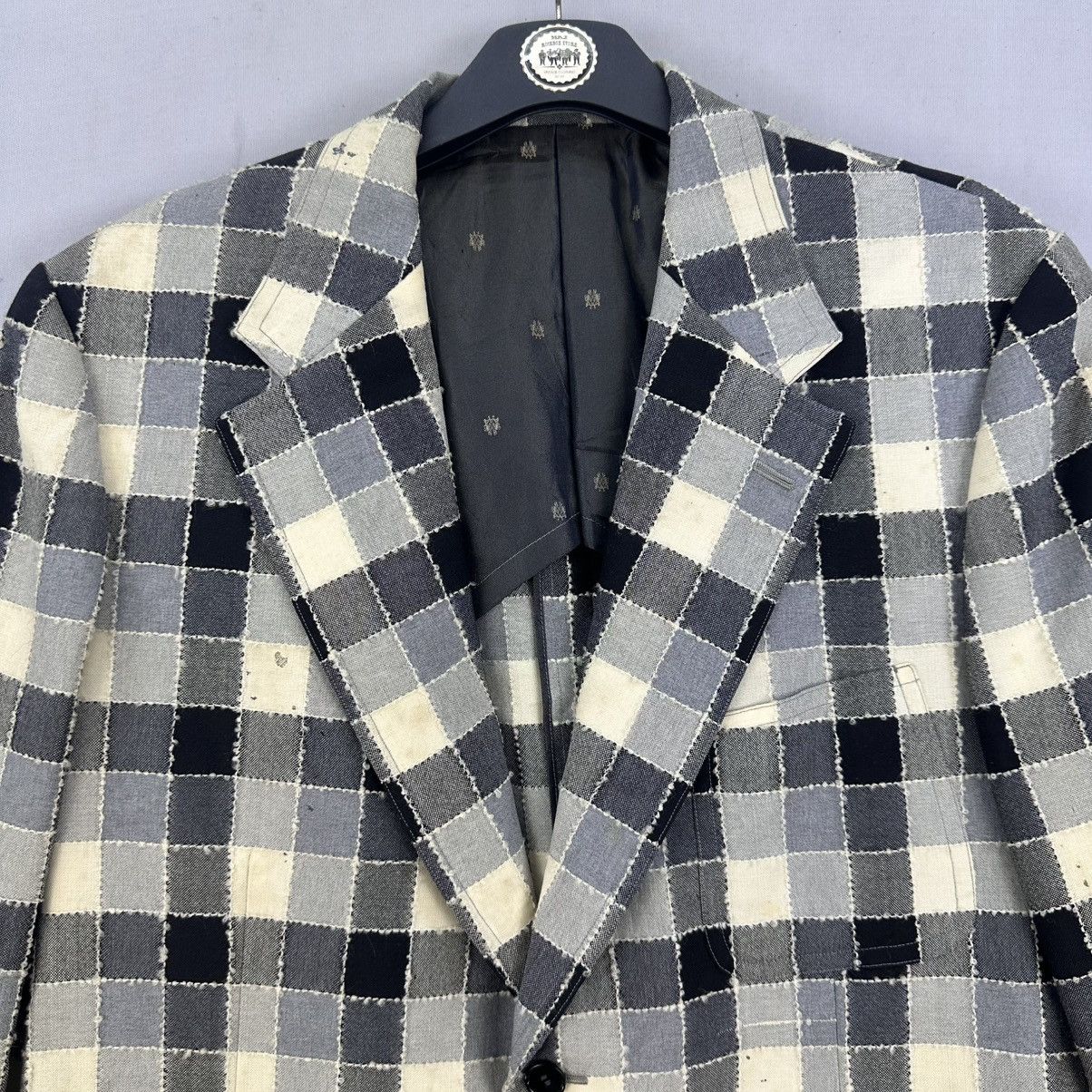 Japanese Brand Vintage 50's Patchwork Checkerboard Blazer MADE IN ENGLAND Size US L / EU 52-54 / 3 - 6 Thumbnail