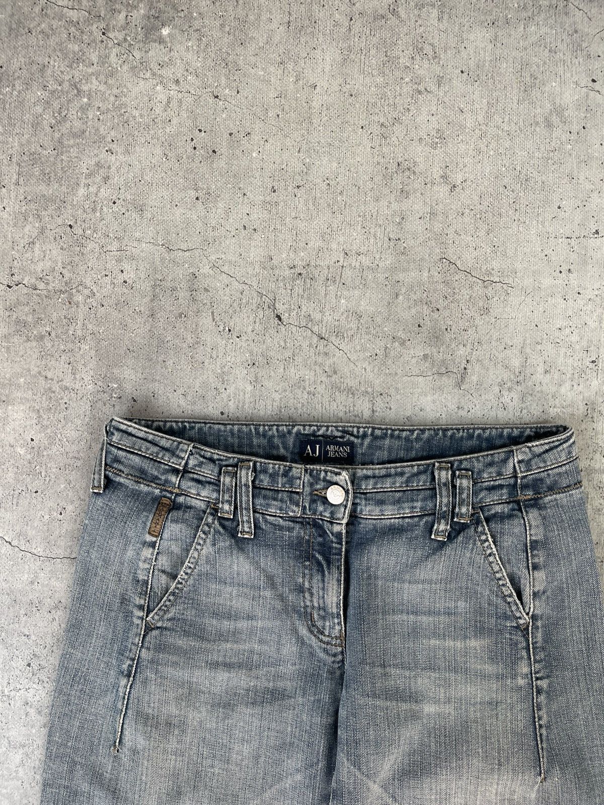 Emporio Armani Vintage Emperio Armani Distressed Denim Jeans Pants Faded Size US 29 - 8 Thumbnail