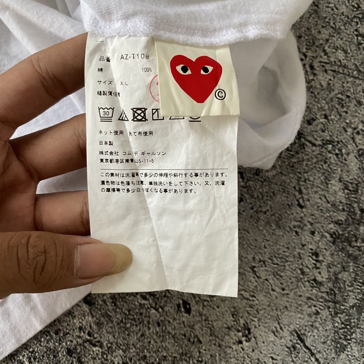 Comme des Garcons × Comme des Garcons PLAY × Junya Watanabe Comme Des Garcons Play Logo Tshirt Size US XL / EU 56 / 4 - 5 Thumbnail