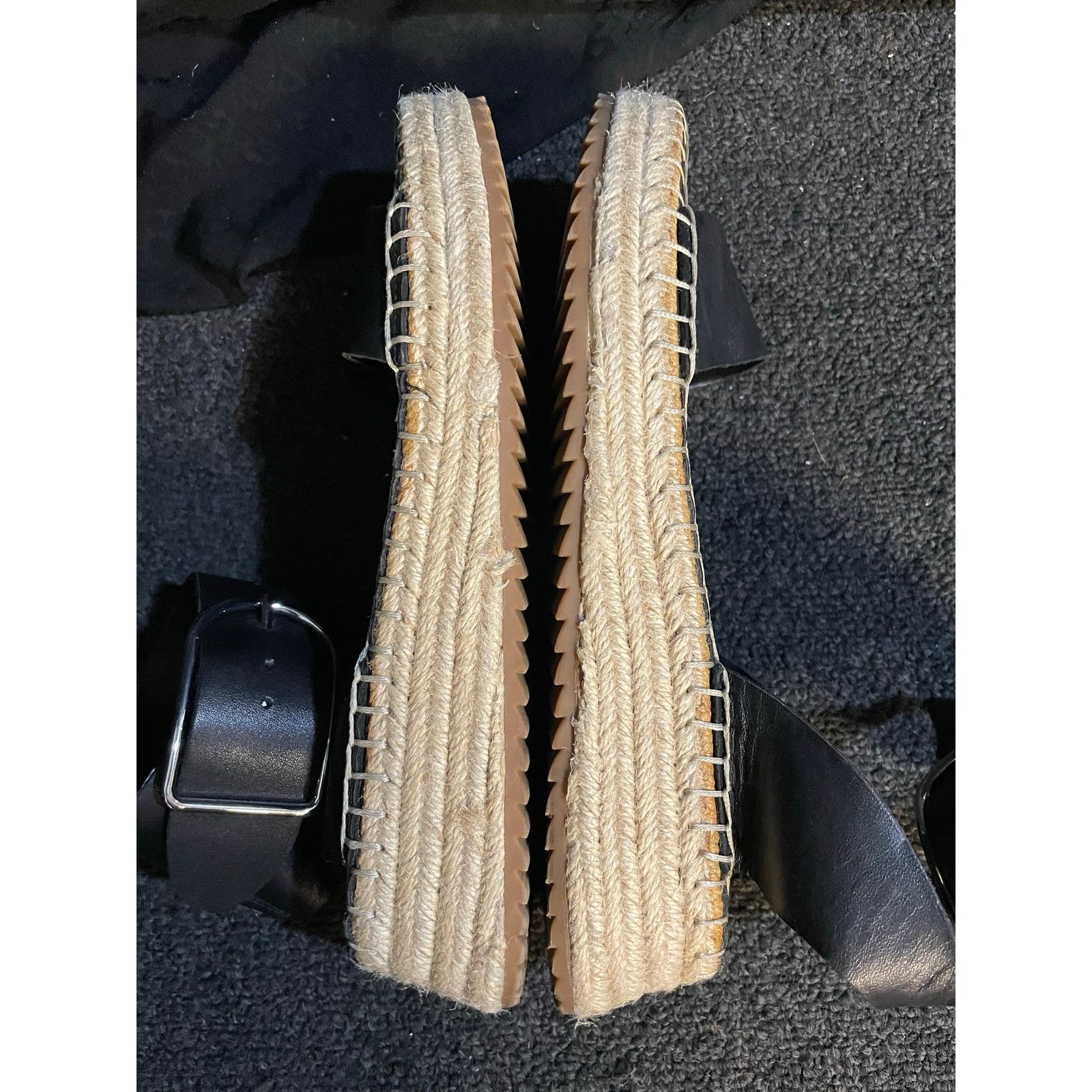 Franco Sarto Franco Sarto Black Marona Espadrille Wedge Sandal Womens 7.5 Size US 7.5 / IT 37.5 - 8 Thumbnail