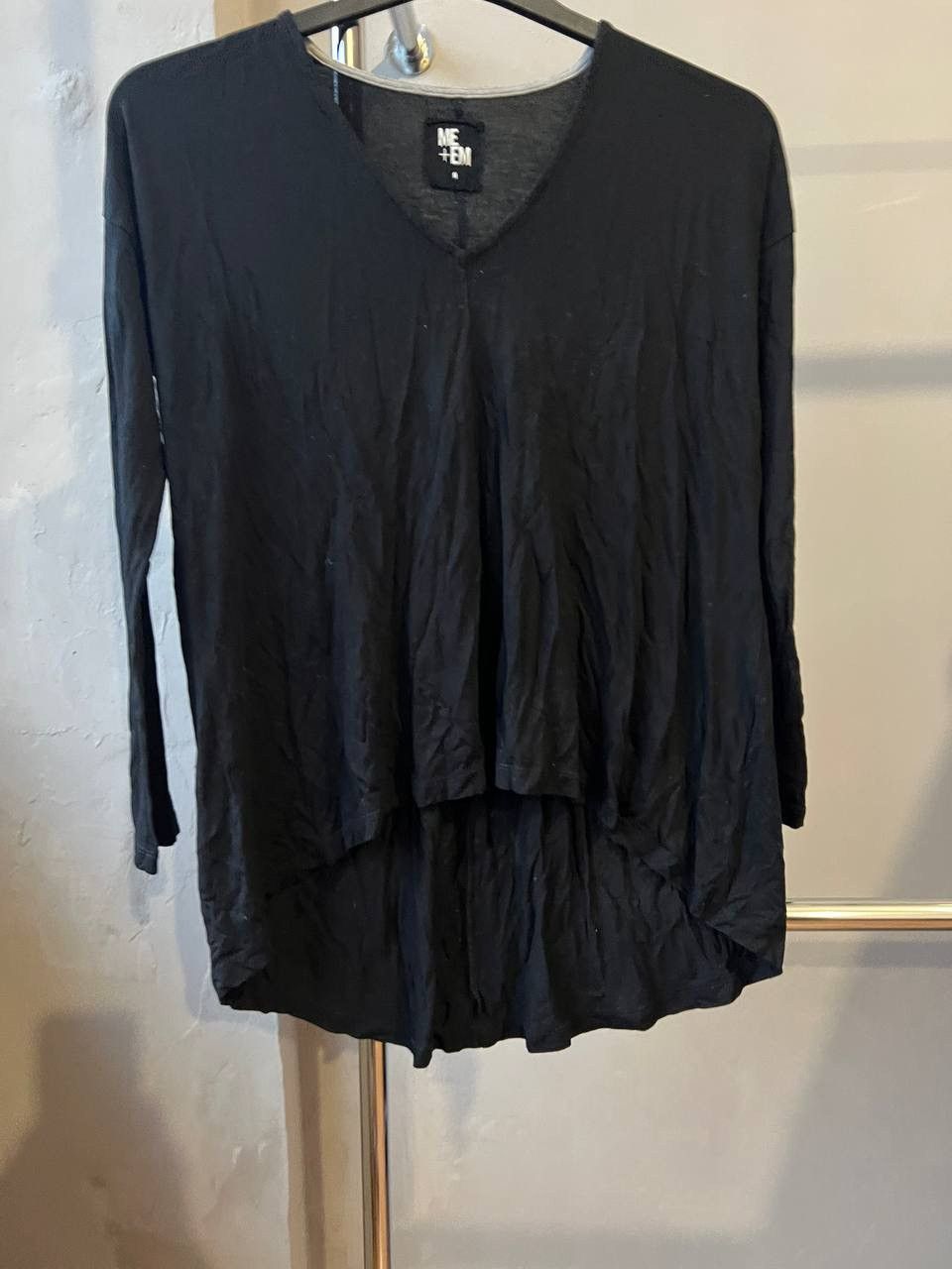 ME+EM ME+EM BLACK COTTON JAPANESE TUNIC LONG SLEEVE SUZE M Size M / US 6-8 / IT 42-44 - 5 Thumbnail