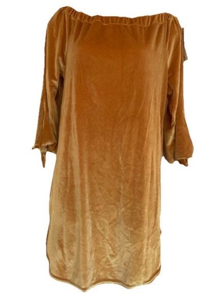 Latino Paris Elegant off the shoulder dress tie sleeves NWT