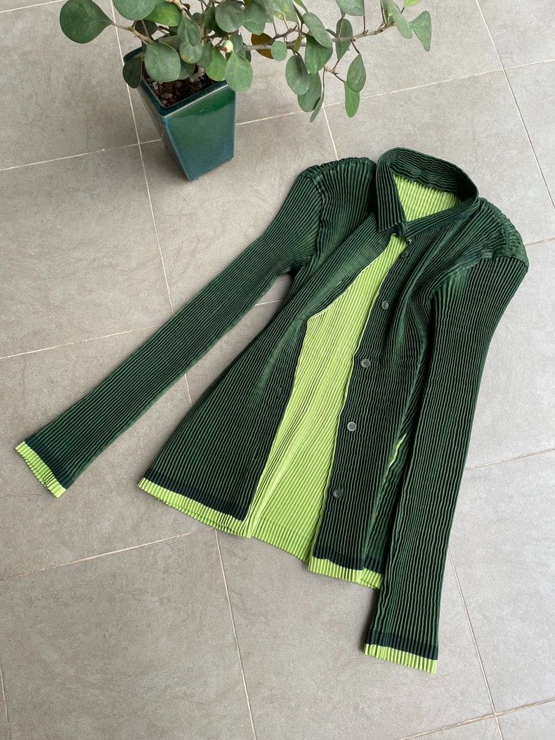 Issey Miyake Issey Miyake Green pleated top Size M / US 6-8 / IT 42-44 - 4 Thumbnail