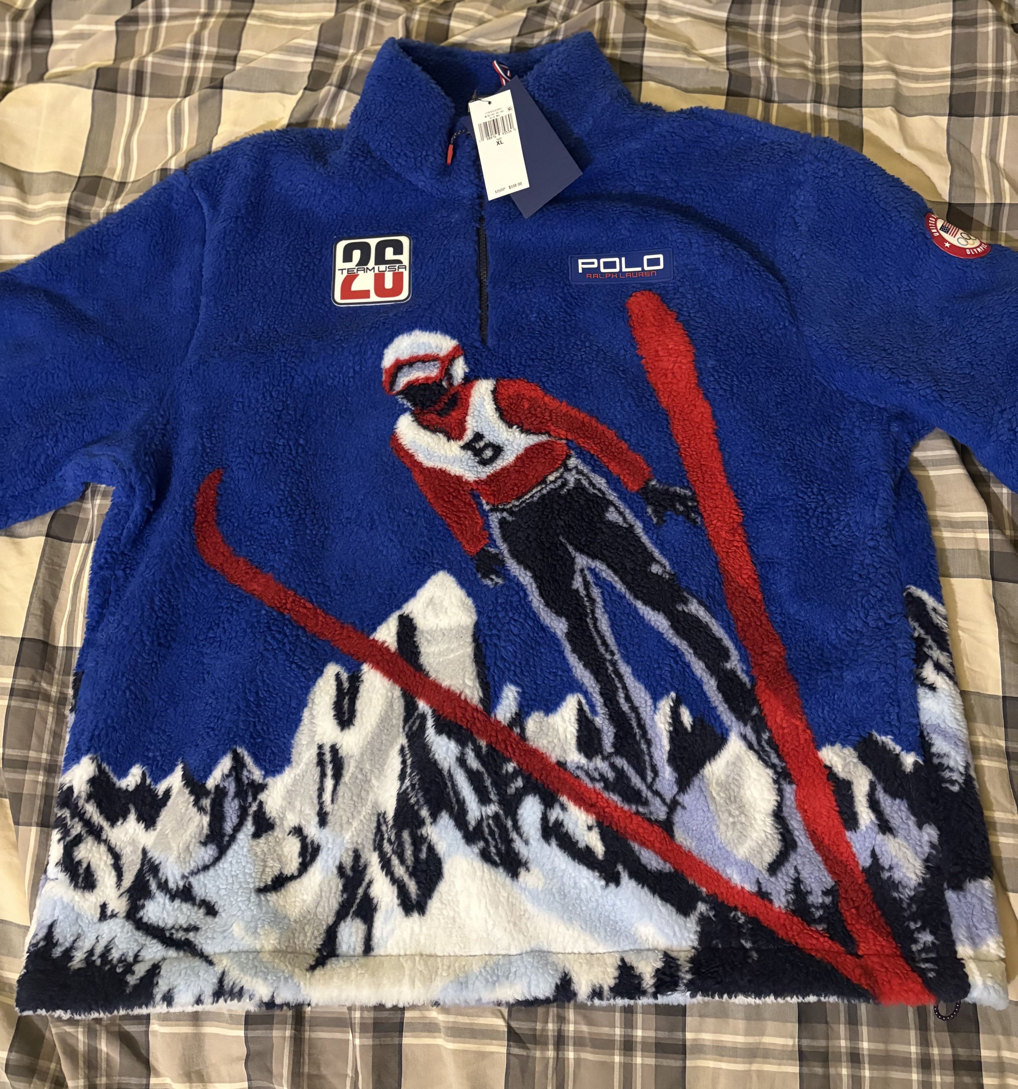 Polo Ralph Lauren Team USA Pile Fleece Pullover Size US XL / EU 56 / 4 - 2 Thumbnail
