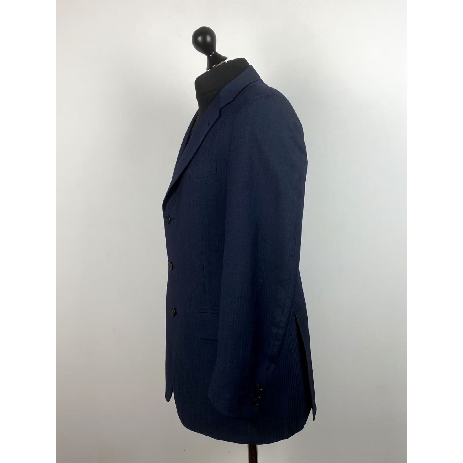 Faconnable Faconnable Blazer Wool Navy Blue 52 Men Shirt Jacket, Made in Italy, Tailored Fit, Blue, 50/52, Regular Size, Men’s Blazer Size 50R - 3 Thumbnail