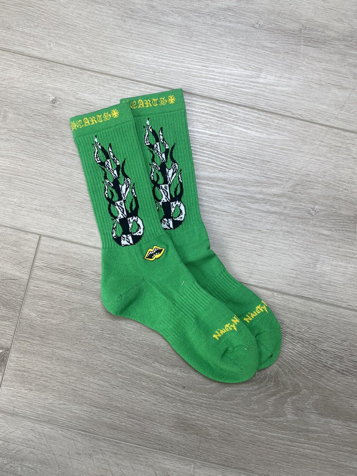 Pre-owned Chrome Hearts Matty Boy Socks In Green