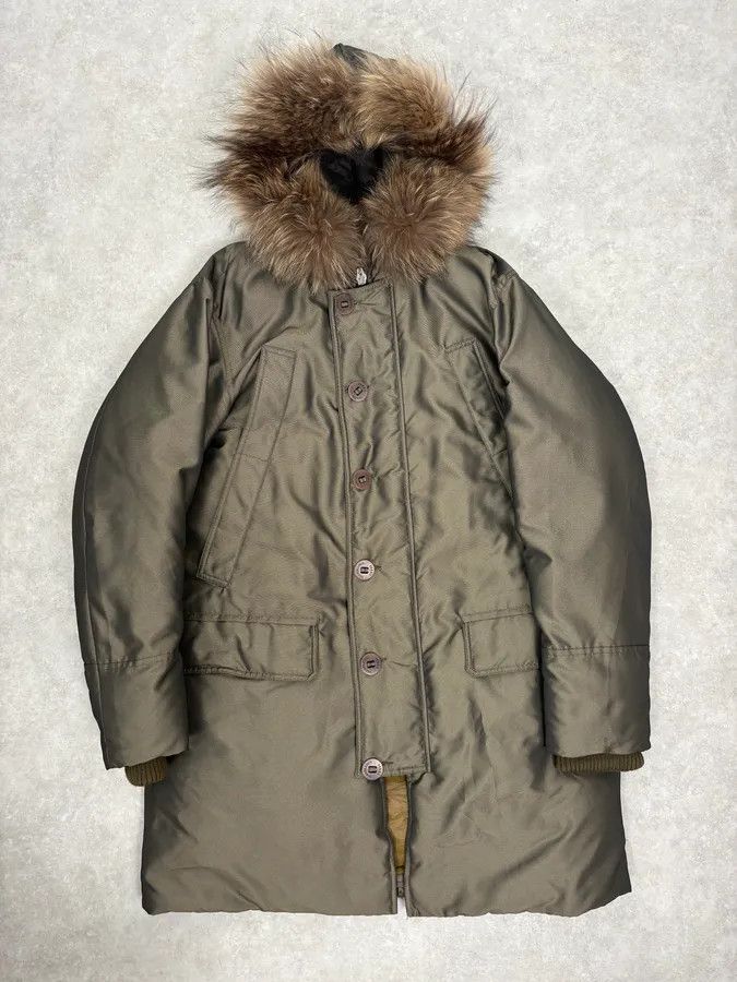 Gianfranco Ferre AW2004 Gianfranco Ferré Aviator Green Long fur Hooded Coat Size US L / EU 52-54 / 3 - 1 Thumbnail