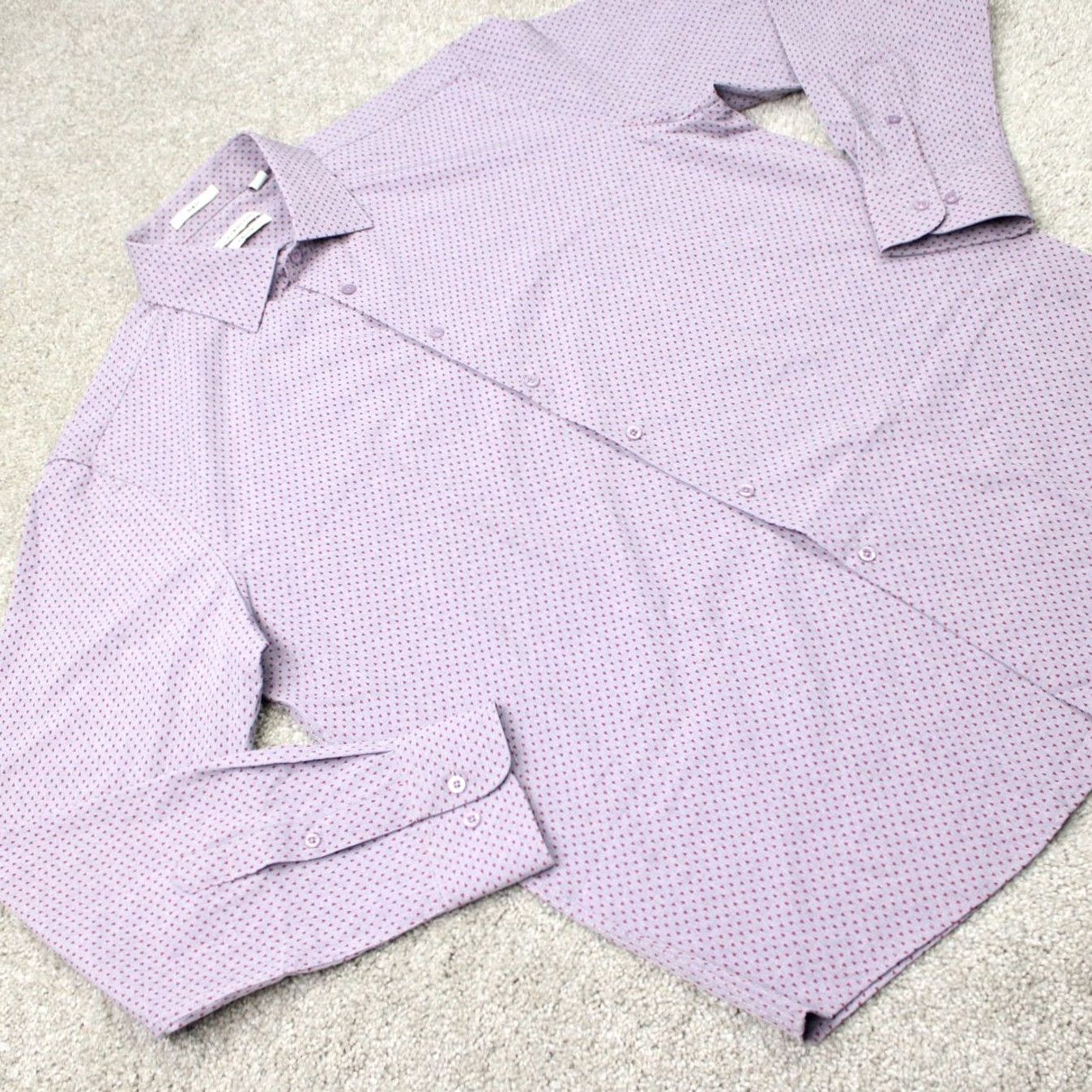 Lucky Brand Lucky Brand Shirt Mens 16-16 1/2 34/35 Purple/Red Geometric 4 Way Stretch Slim Shirt Mens Slim Geometric Purple Red Christmas Quando? Size US XL / EU 56 / 4 - 5 Thumbnail