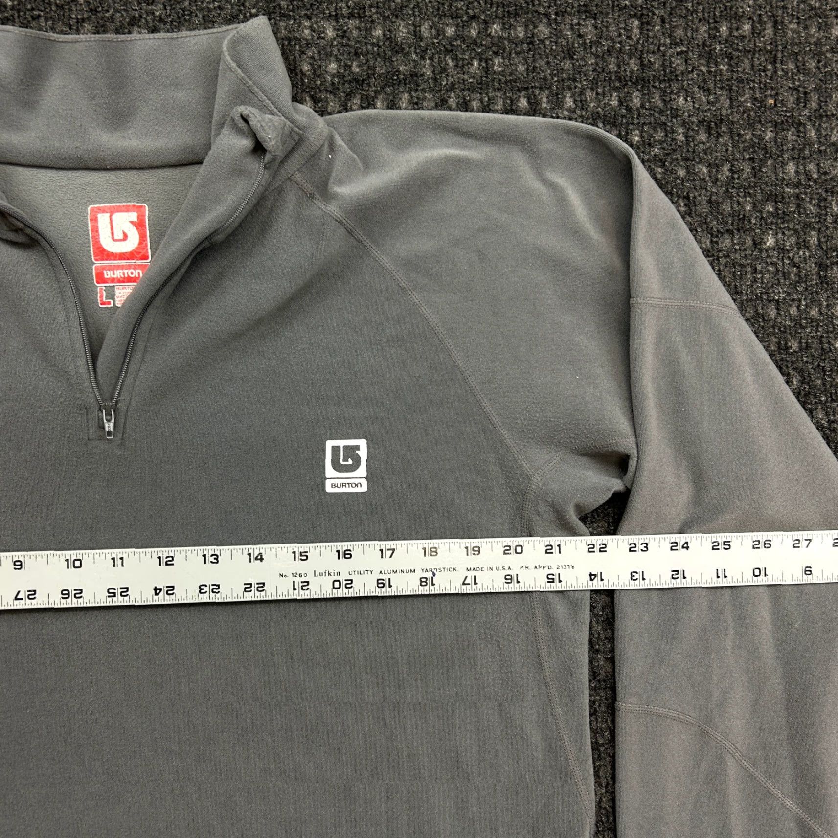 Burton Burton Base Layer Quarter Zip Long Sleeve Shirt L Gray Snow Snowboard Warm Men's Regular Size US L / EU 52-54 / 3 - 5 Thumbnail
