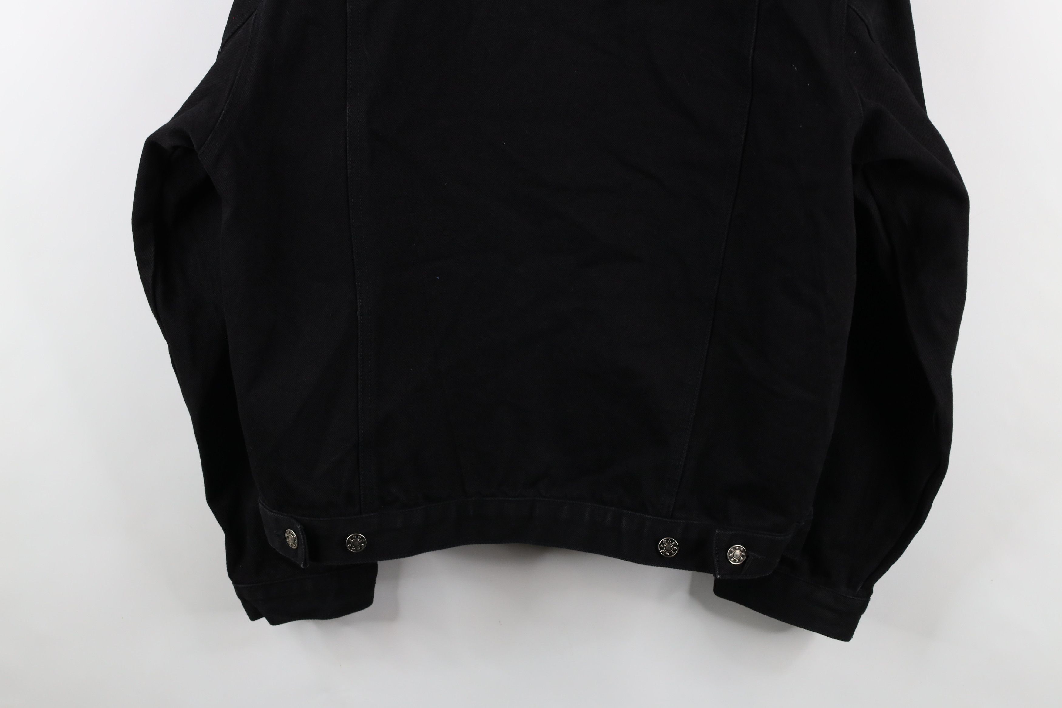 Vintage Vintage 90s Streetwear Jean Trucker Jacket Black Cotton Size US M / EU 48-50 / 2 - 13 Thumbnail
