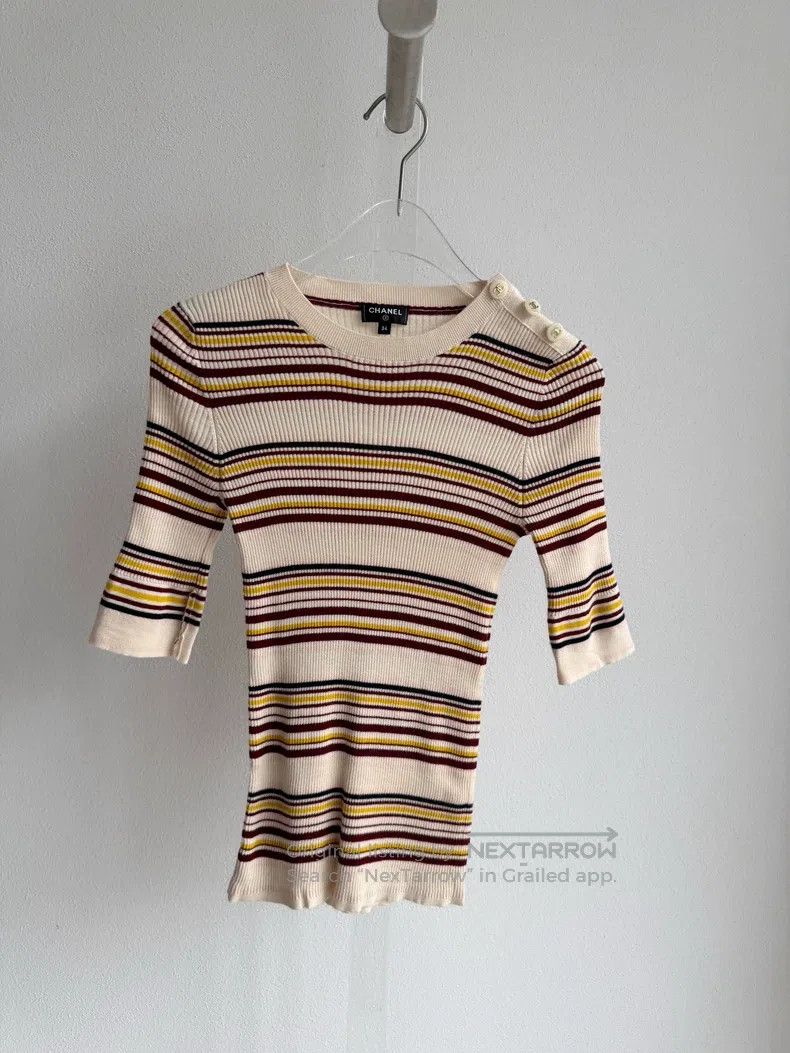 Chanel Chanel 18B striped knitwear Size XXS / US 00 / IT 34 - 2 Thumbnail