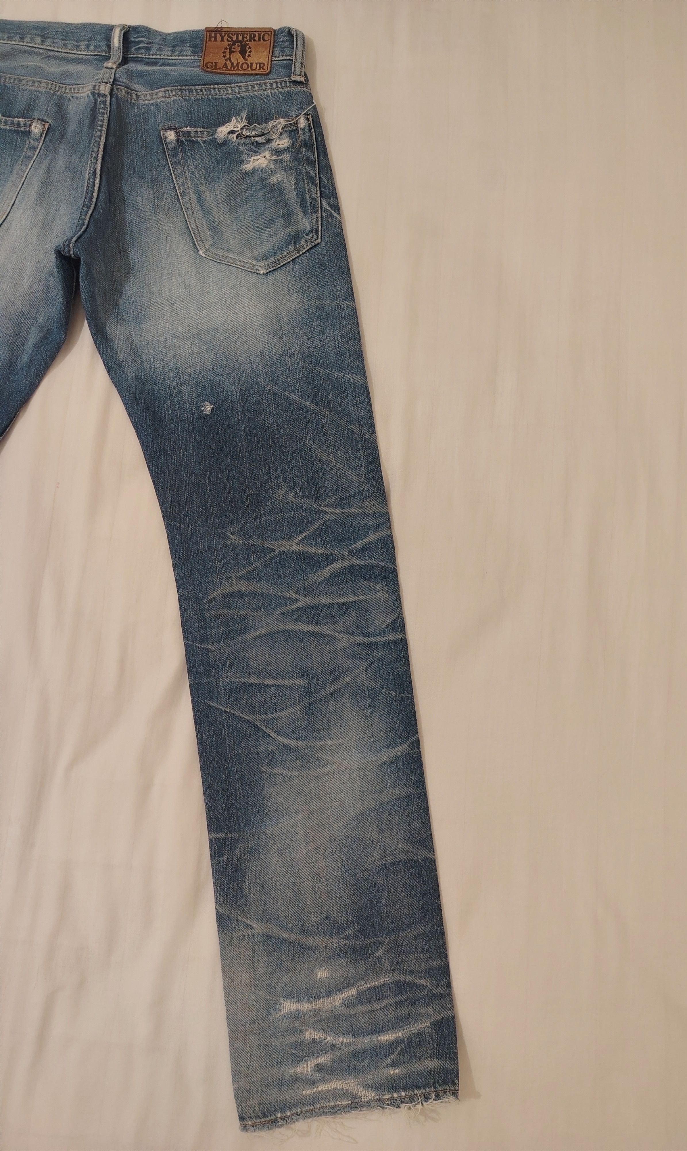 Hysteric Glamour Thrashed Distressed Hysteric Glamour Studded Selvedge Jeans Size US 30 / EU 46 - 19 Thumbnail