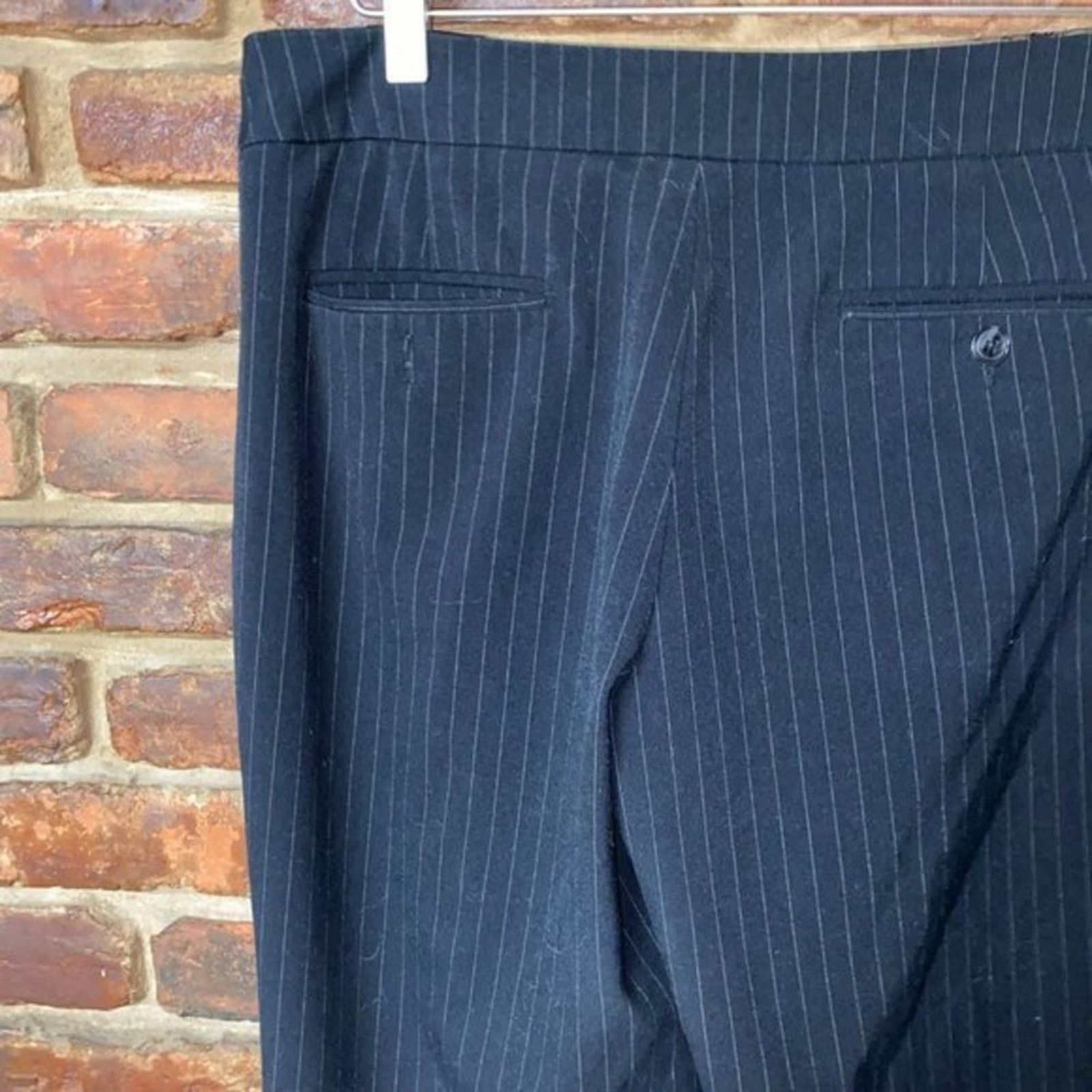 Other Rafaella Black & White Pinstripe Wide Leg Dress Pant 10 Size 32" / US 10 / IT 46 - 8 Thumbnail