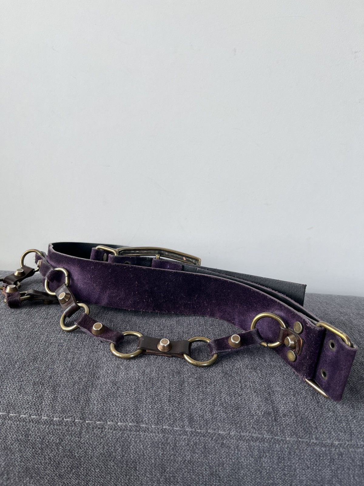 Other entra Suede Leather Avant Garde Purple Belt Size ONE SIZE - 1 Thumbnail