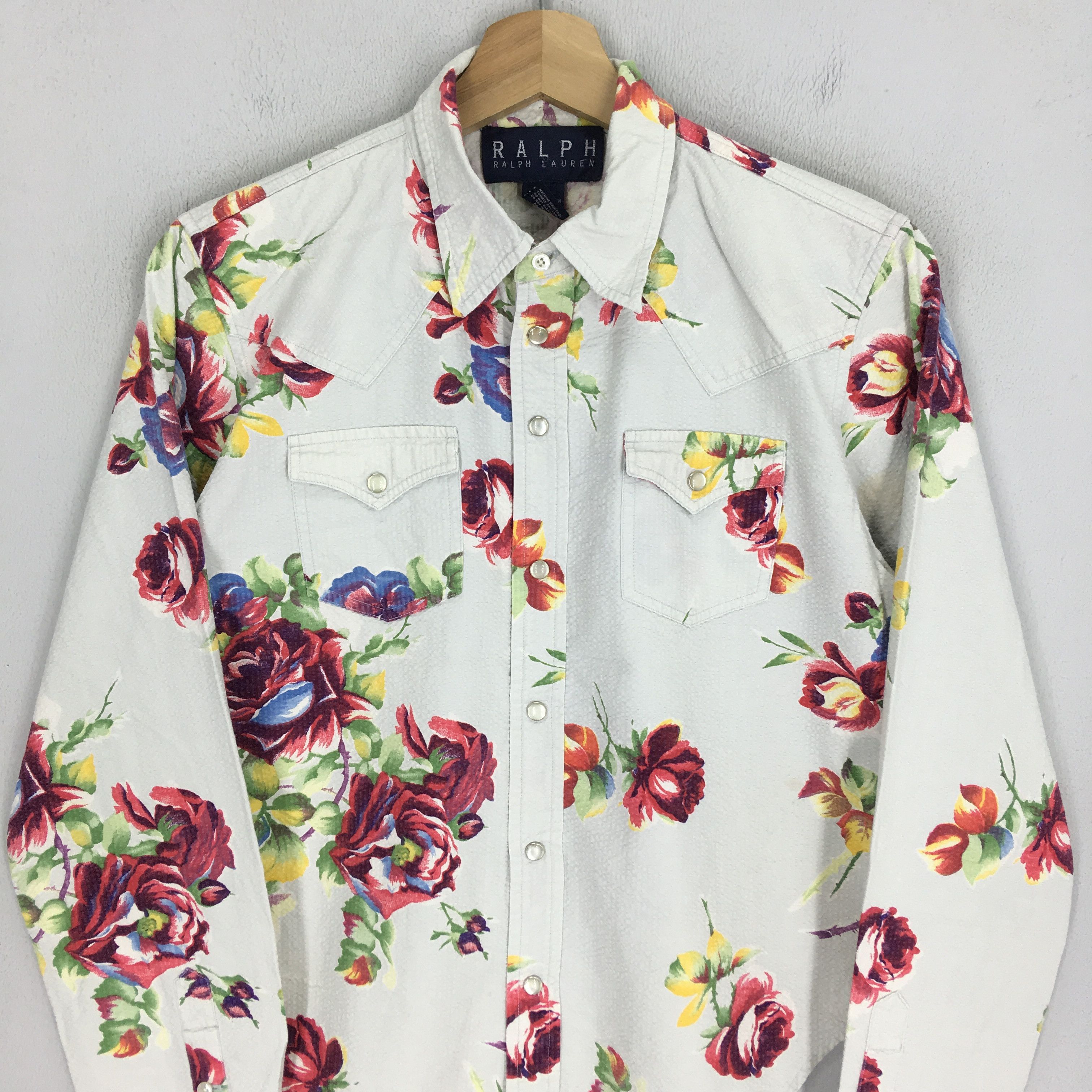 Polo Ralph Lauren Vintage Ralph Lauren Button Down Shirt Women Flowers Size L / US 10 / IT 46 - 3 Thumbnail