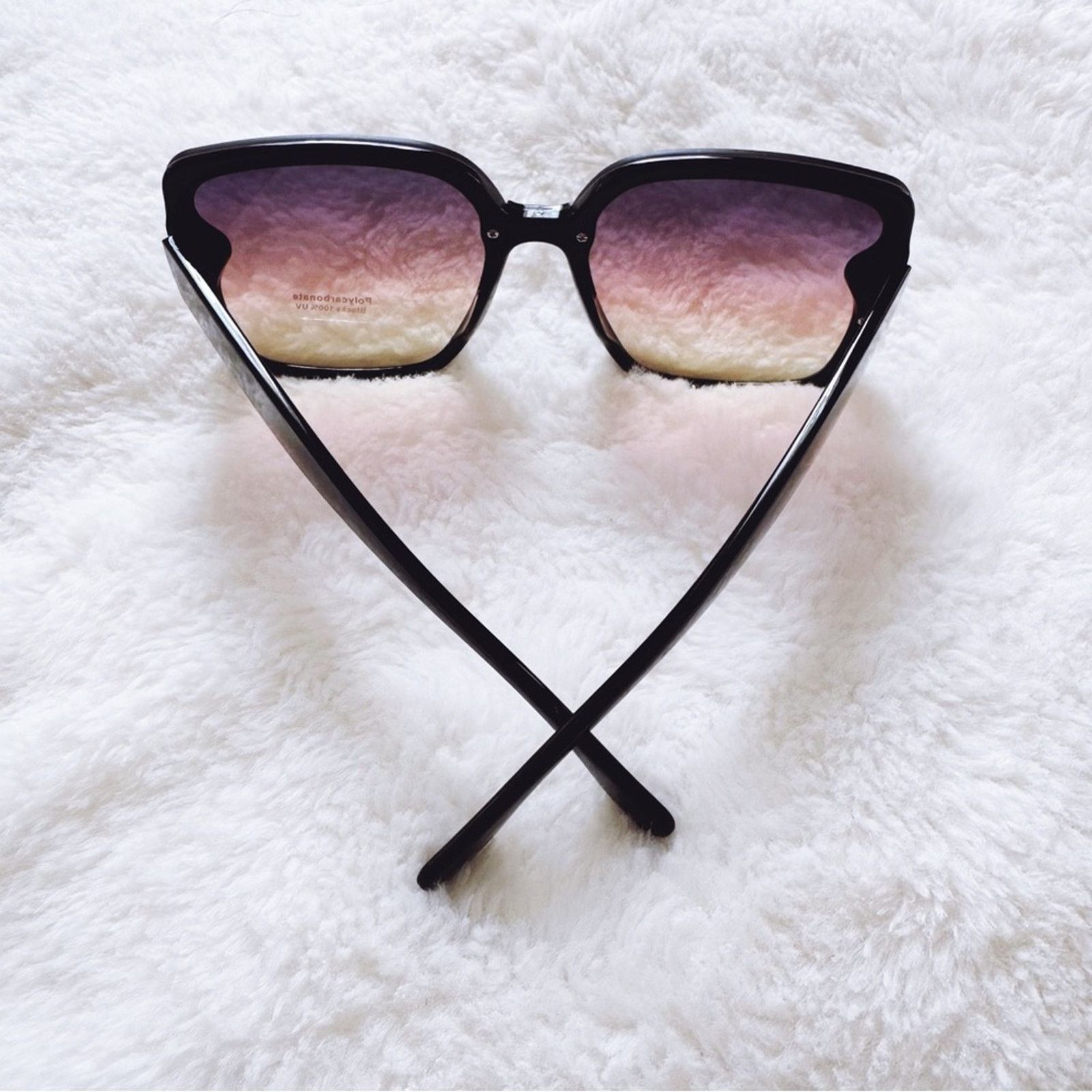 Other Abby Black & Pink Square Frame Sunglasses Size ONE SIZE - 9 Thumbnail