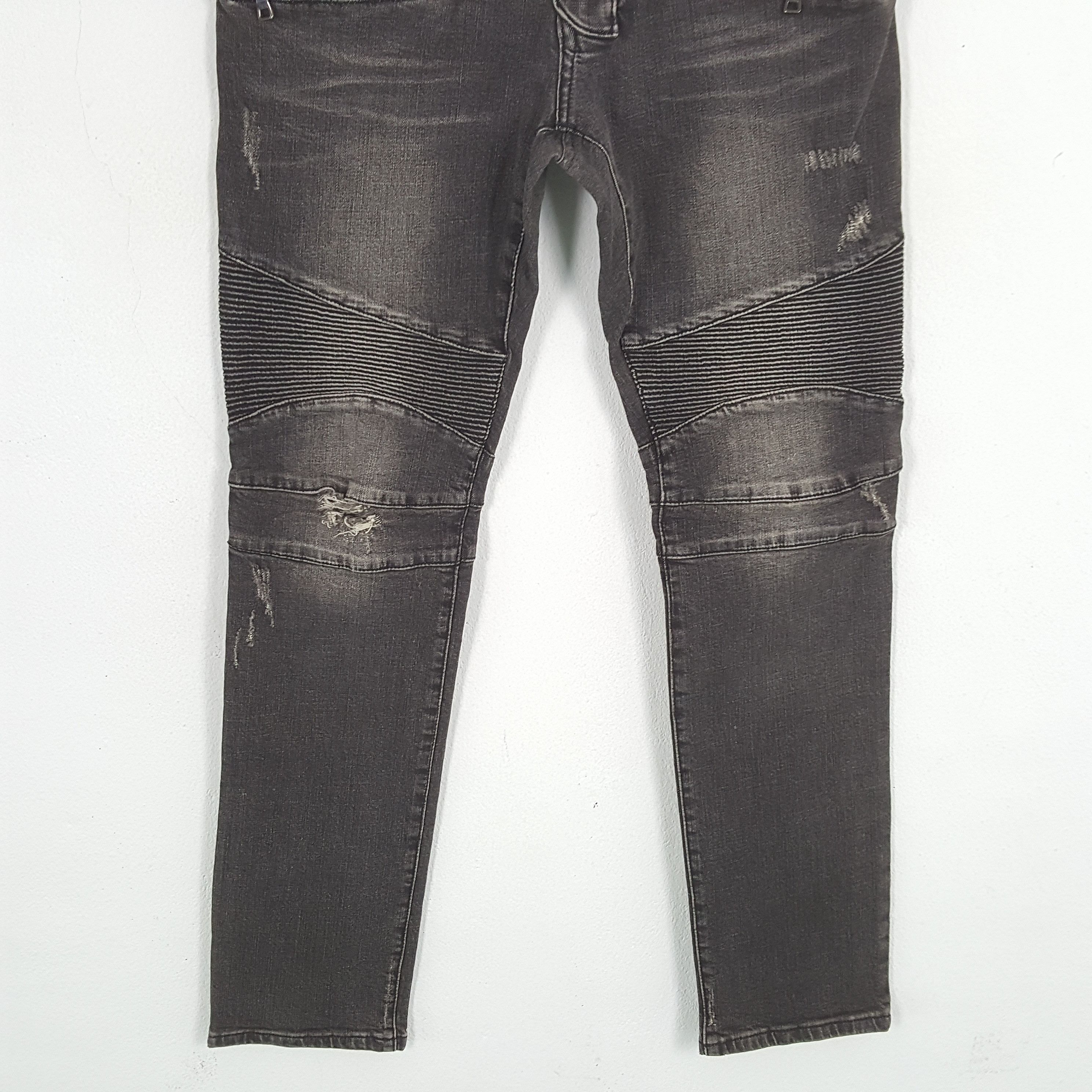 Vintage BALMAIN Paris Fashion Brand Distressed Jeans Size US 31 - 3 Thumbnail